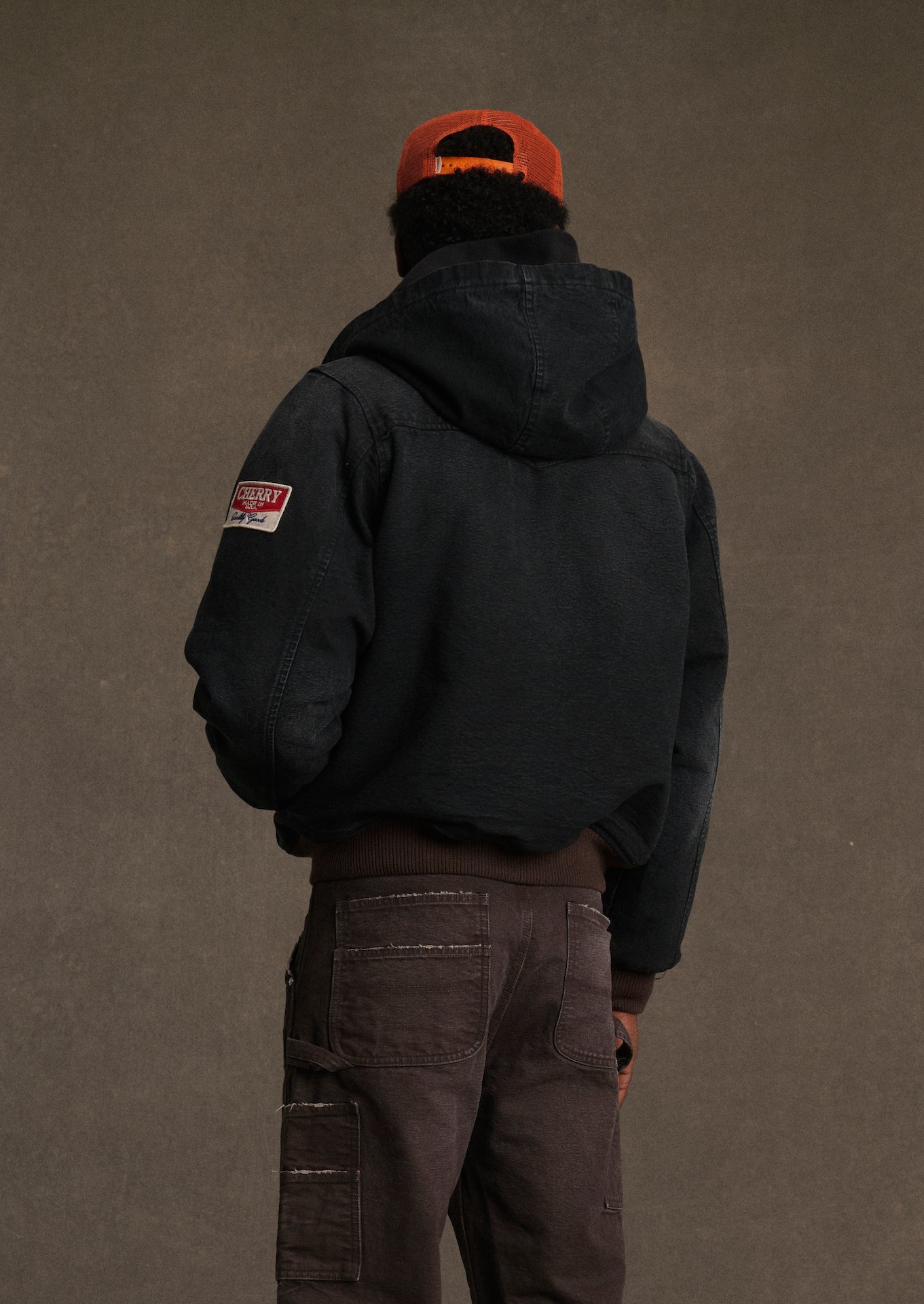 Hooded Work Jacket (Vintage Black)