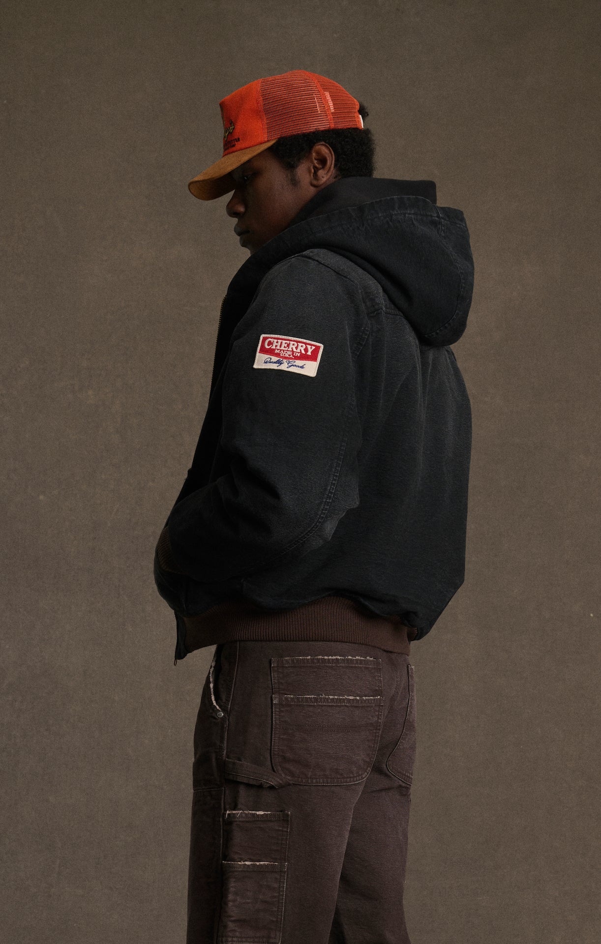 Hooded Work Jacket (Vintage Black)