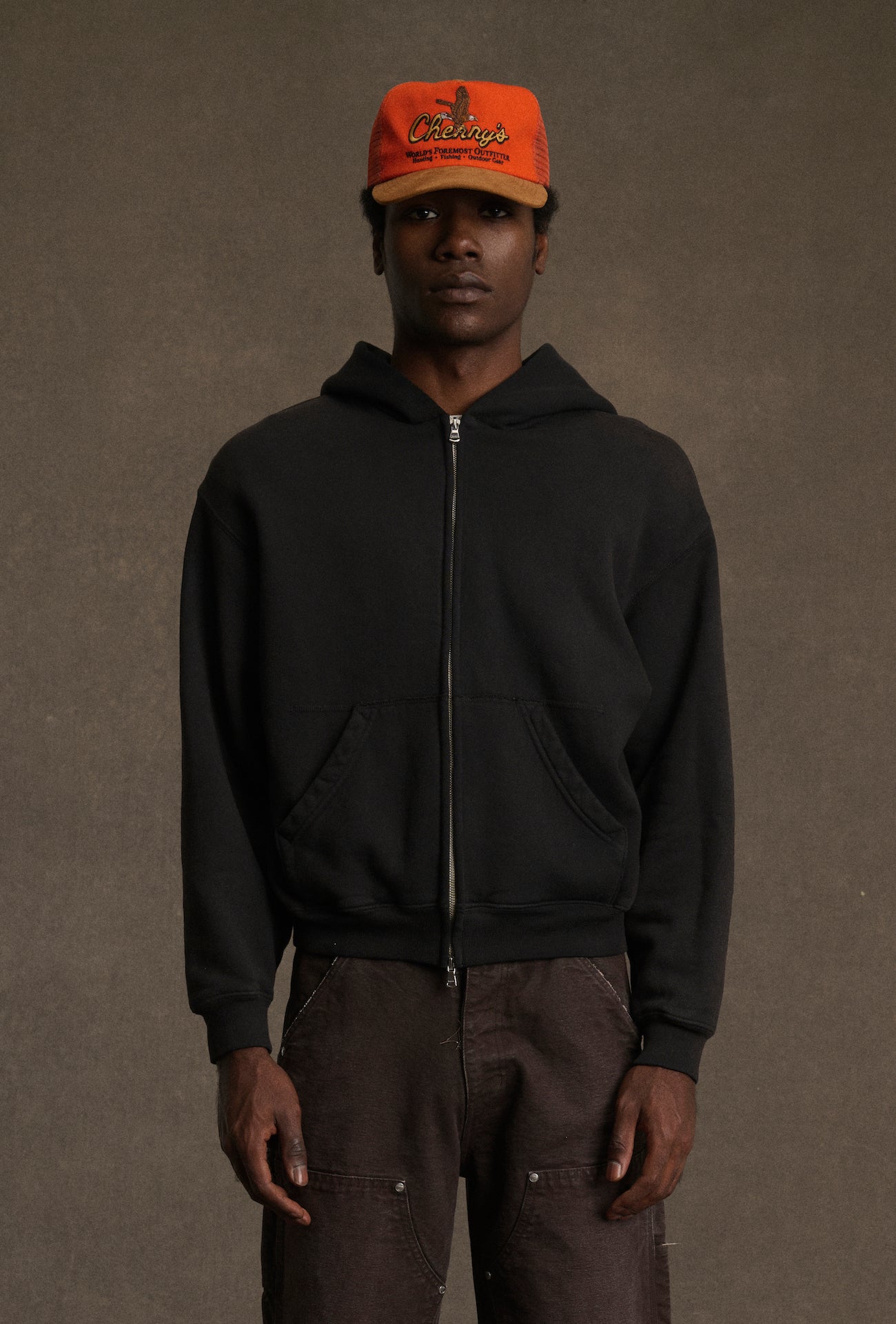 Zip Up Hoodie (Vintage Black)