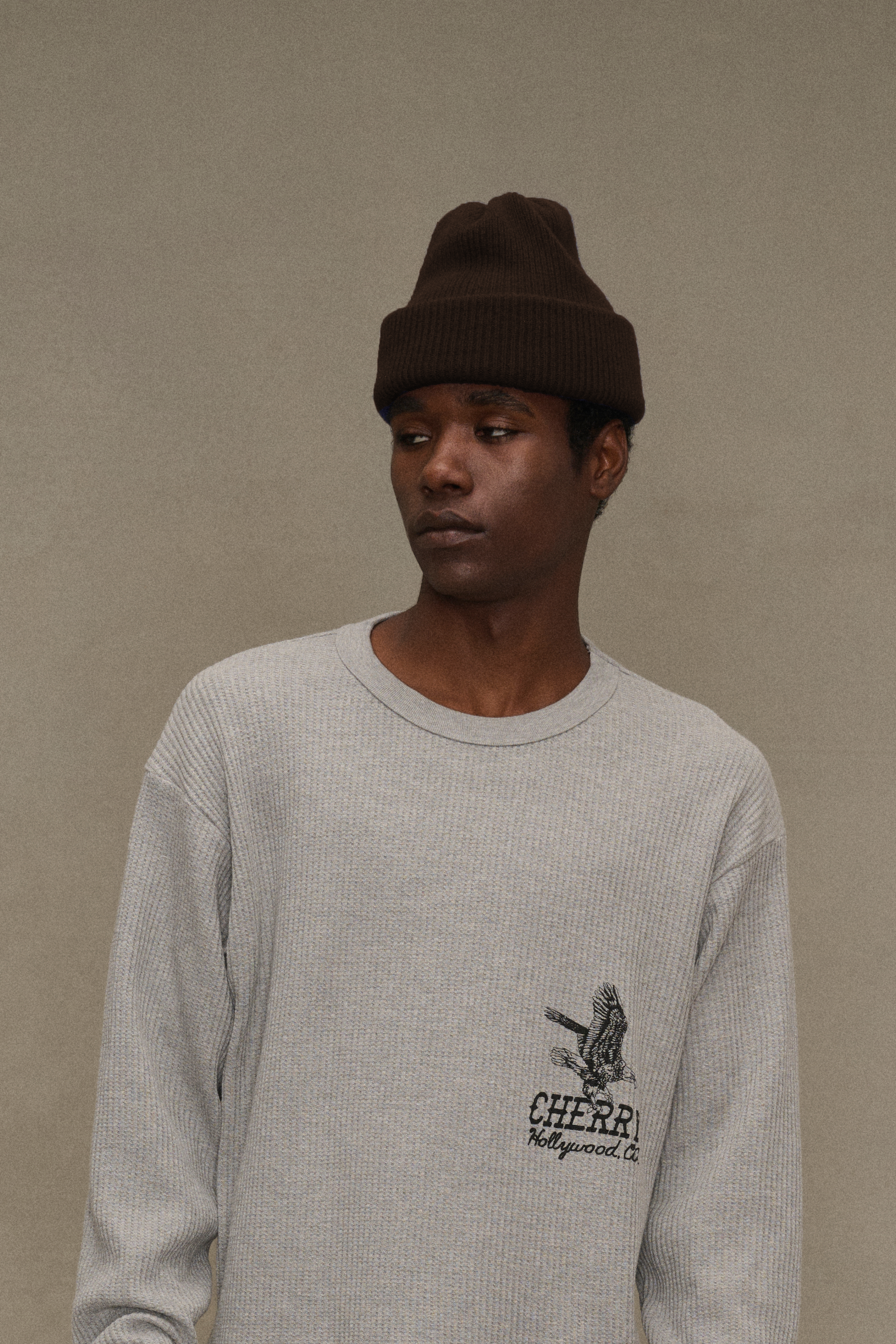 Cashmere Beanie (Brown)