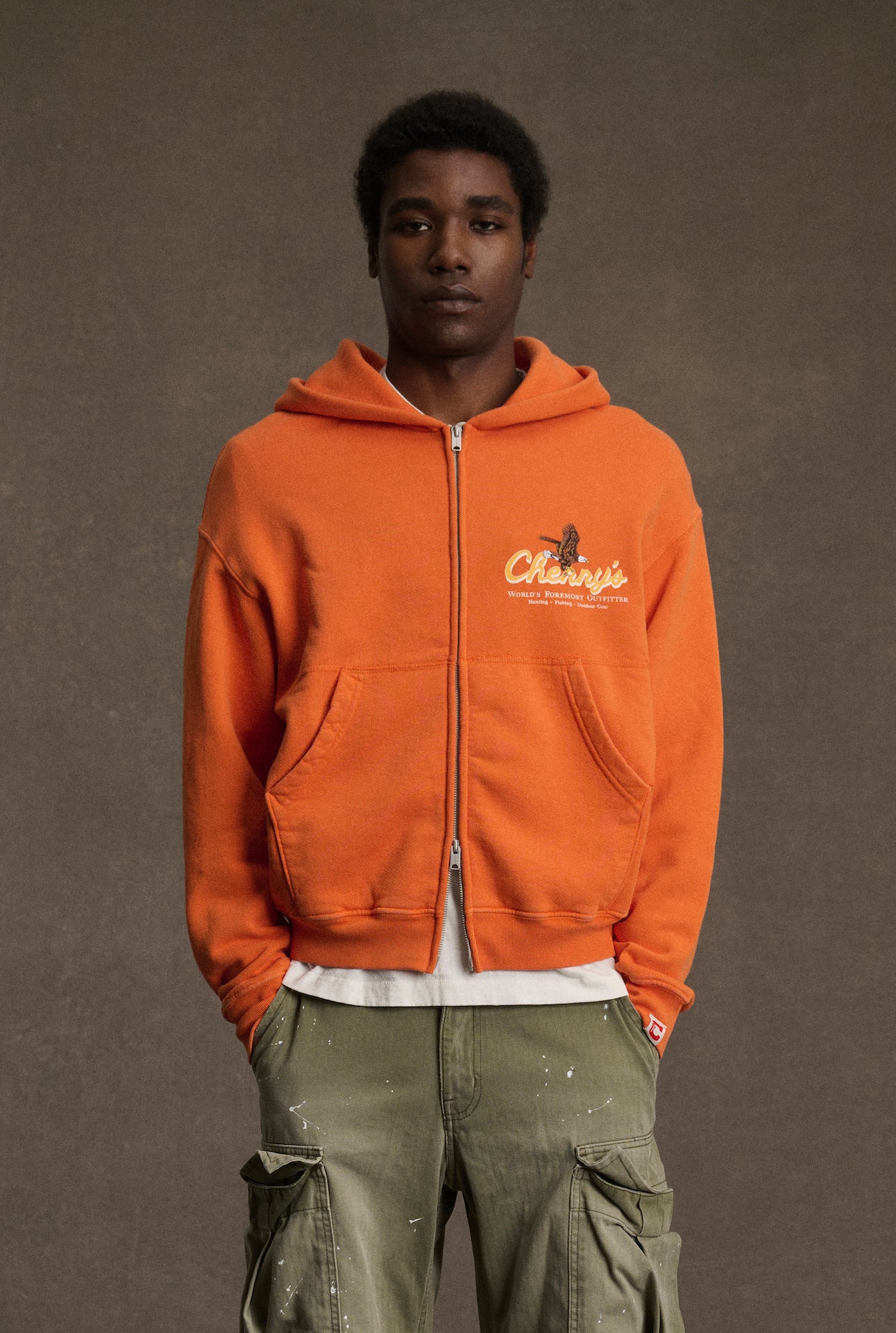 Outfitter Zip Up Hoodie (Orange) – CHERRY LA