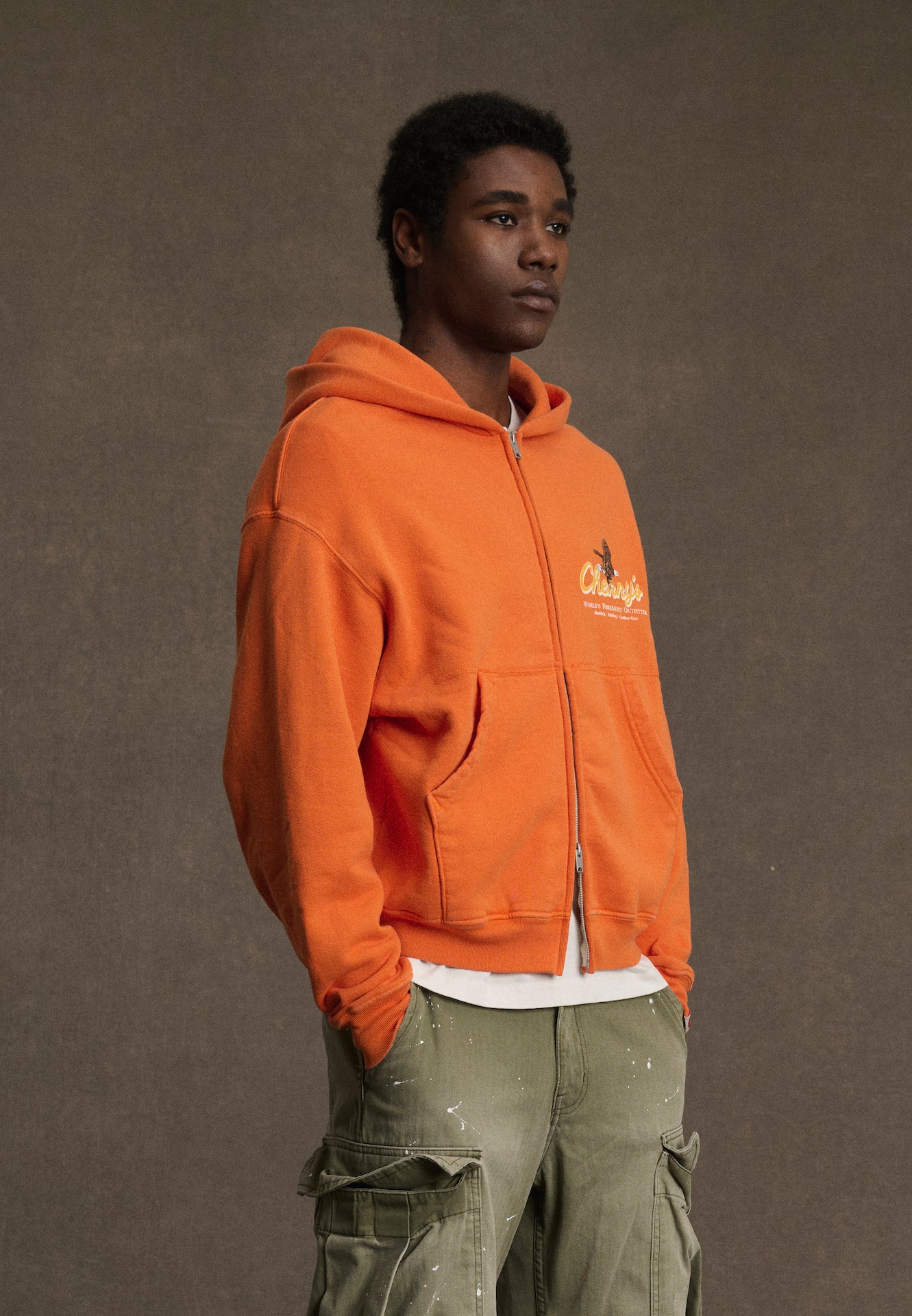 Outfitter Zip Up Hoodie (Orange)