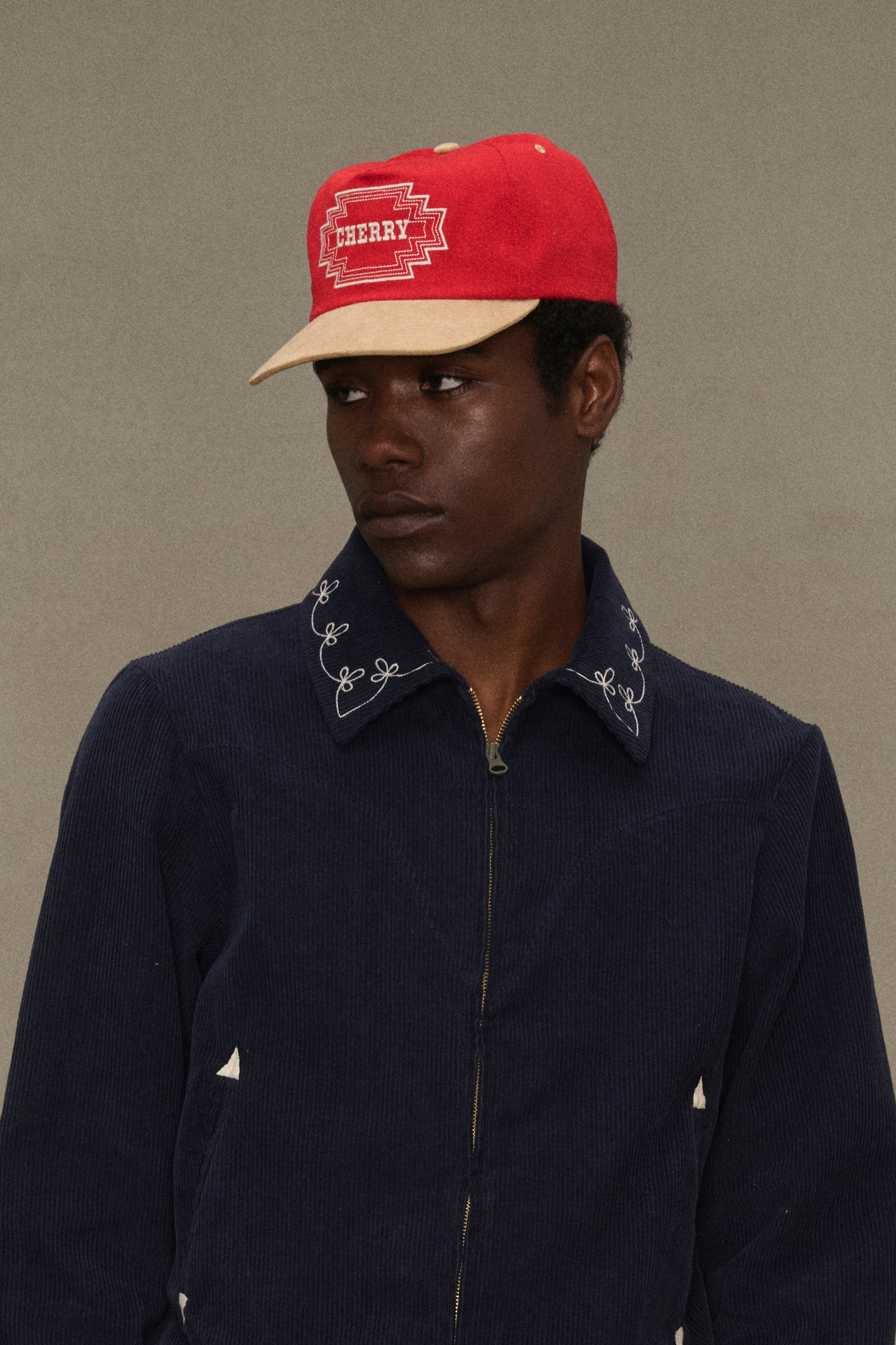 Navajo 5 Panel Hat (Red)
