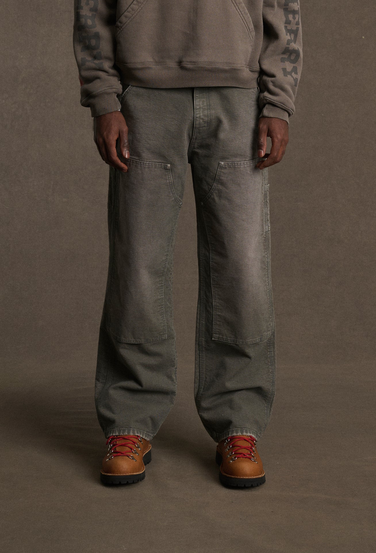 Wide Leg Double Knee (Pewter)