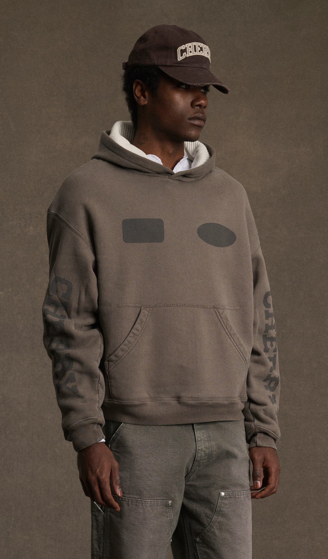 Sun Faded Patch Thermal Hoodie (Steel)