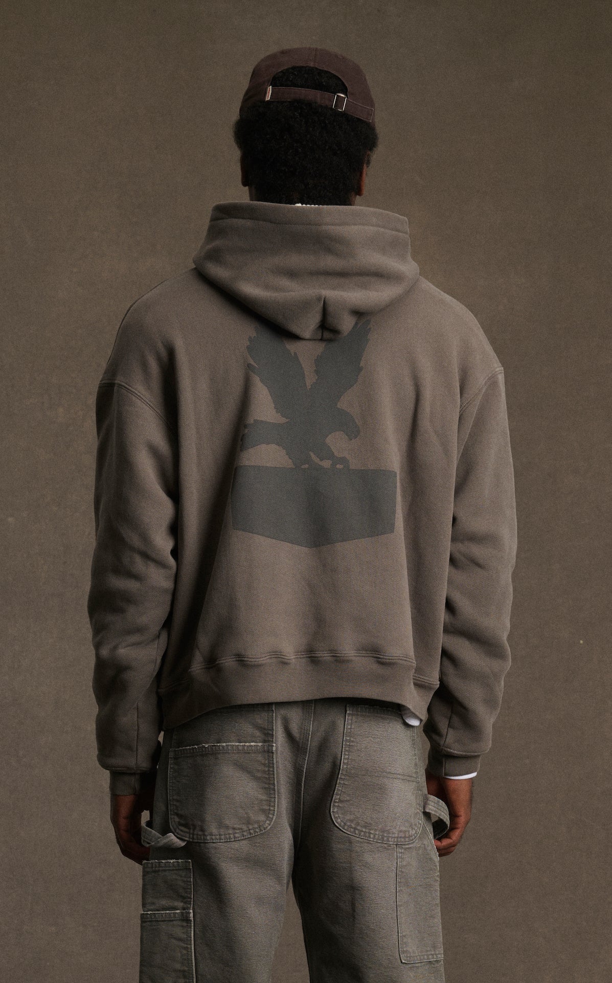 Sun Faded Patch Thermal Hoodie (Steel)