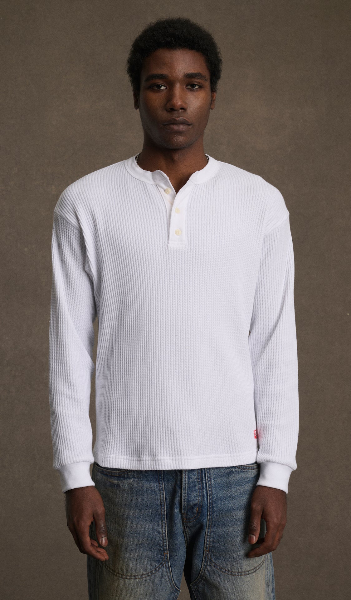 Chevron Classic Henley Thermal (Optic White)