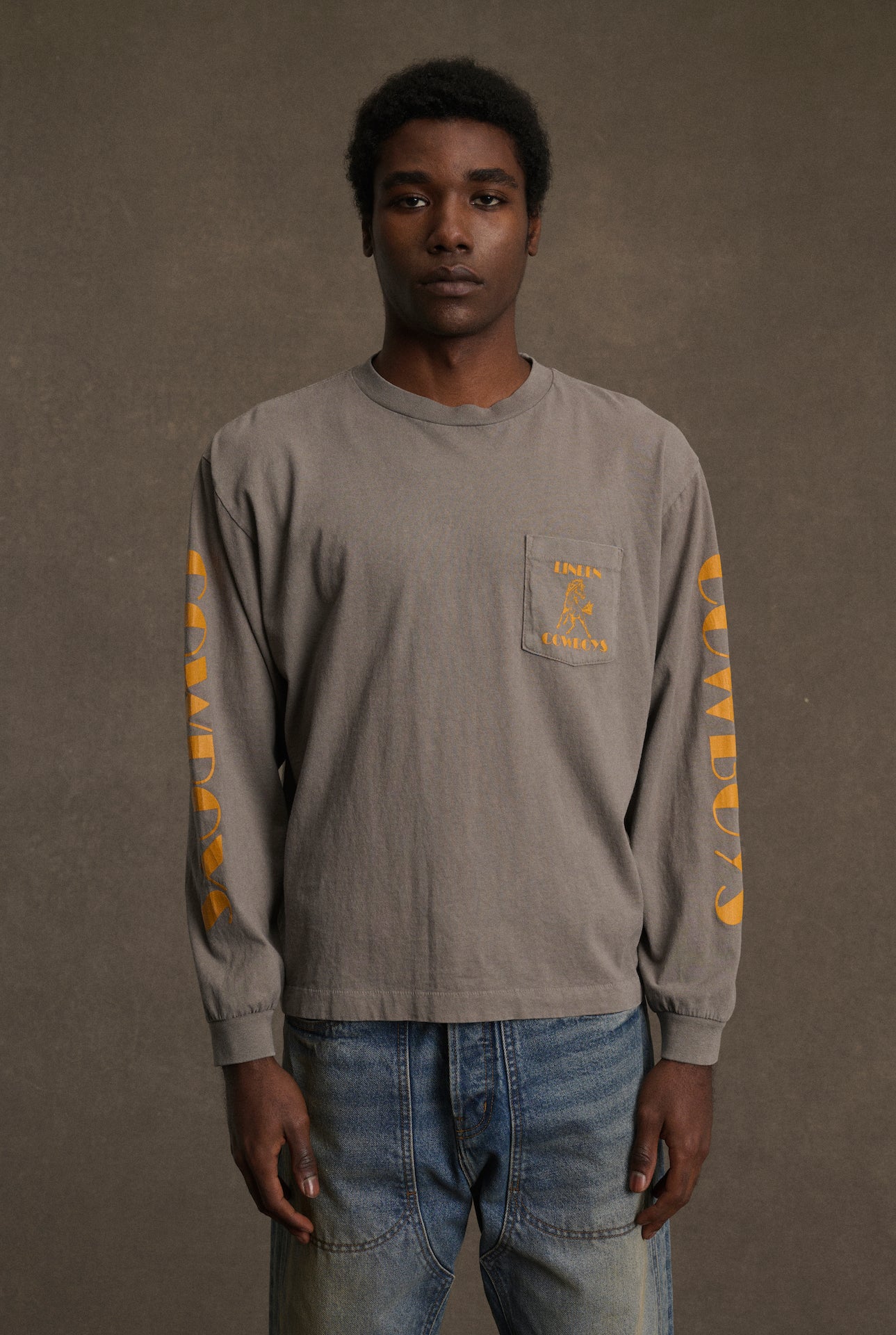 Cowboys Longsleeve Pocket T-Shirt (Steel)