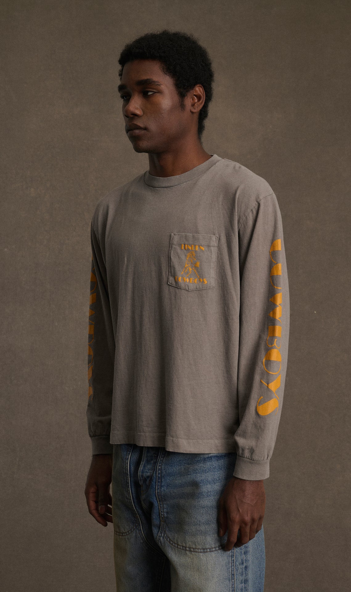 Cowboys Longsleeve Pocket T-Shirt (Steel)