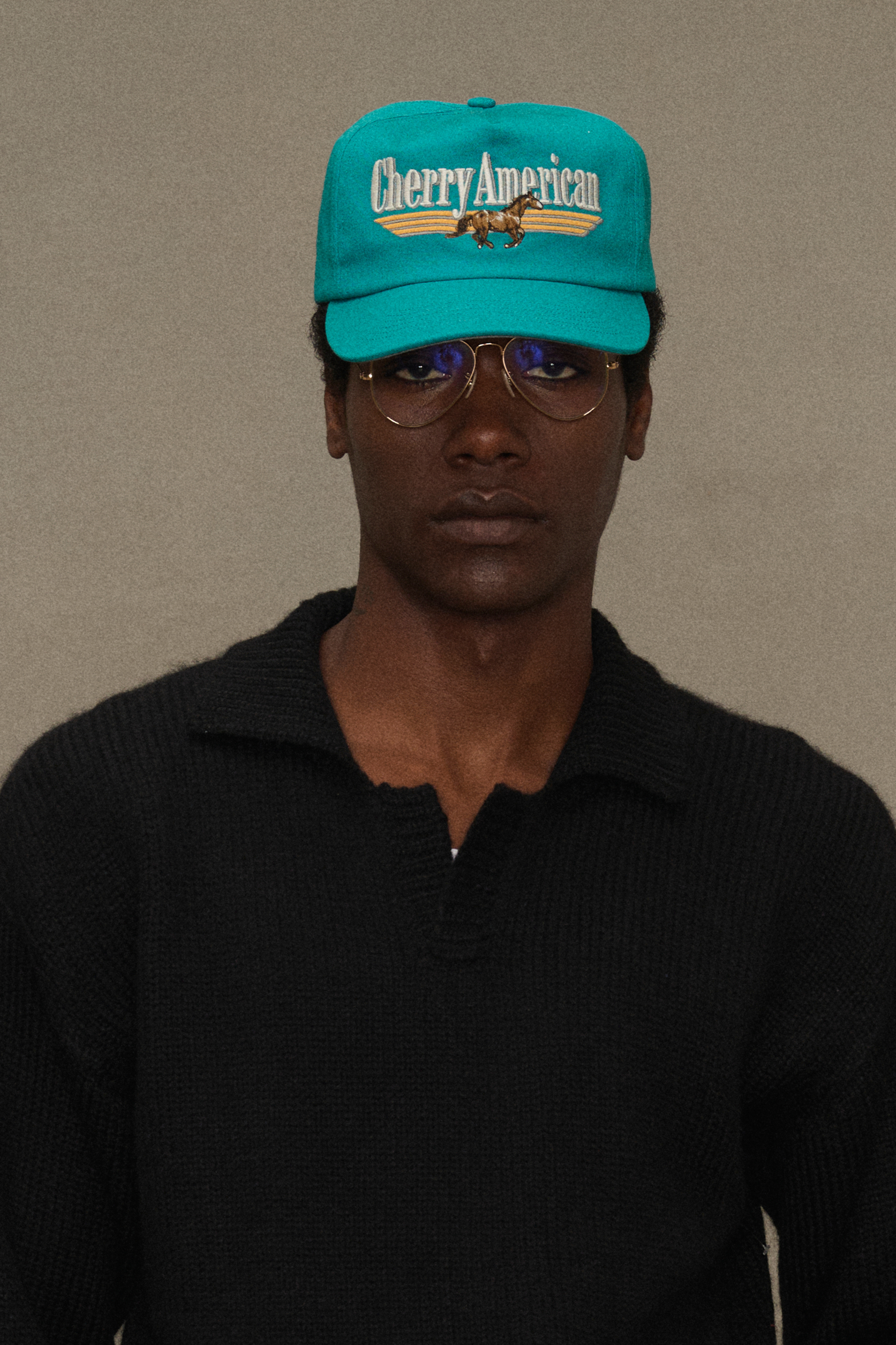 Cherry American 5 Panel Hat (Teal)