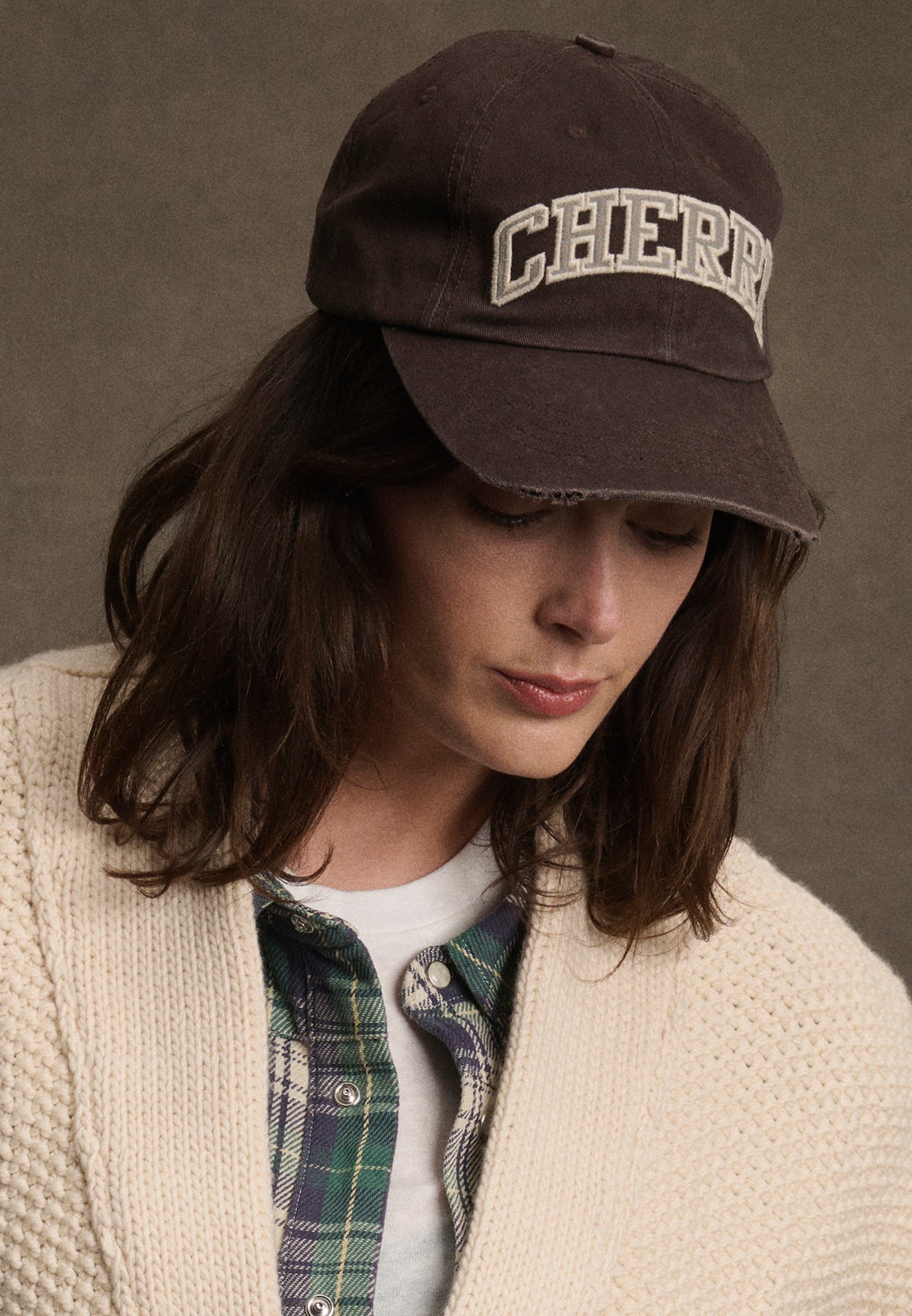 Applique 6 Panel Hat (Chocolate)