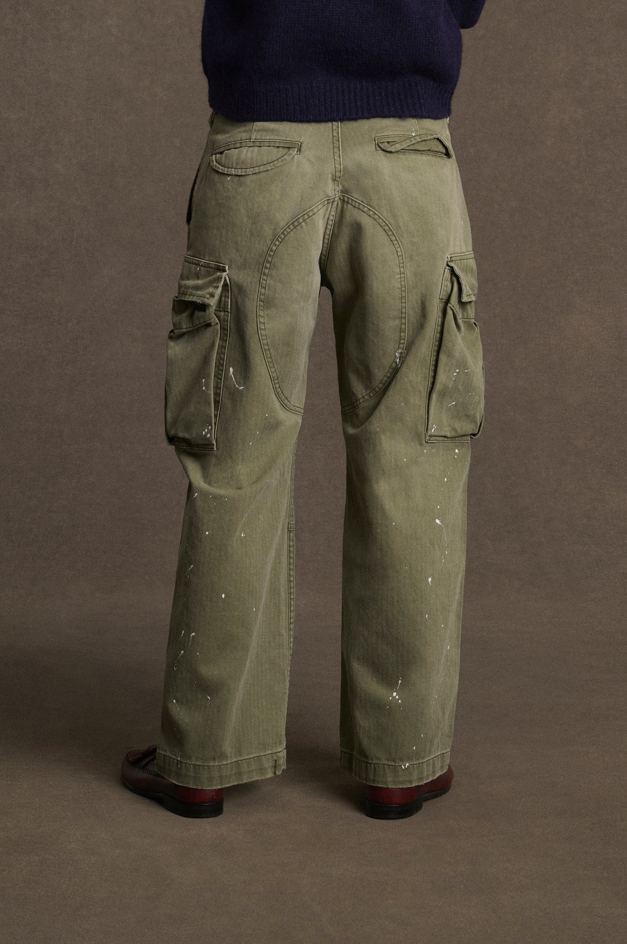 Wide Leg Cargo Pant (Olive Green)