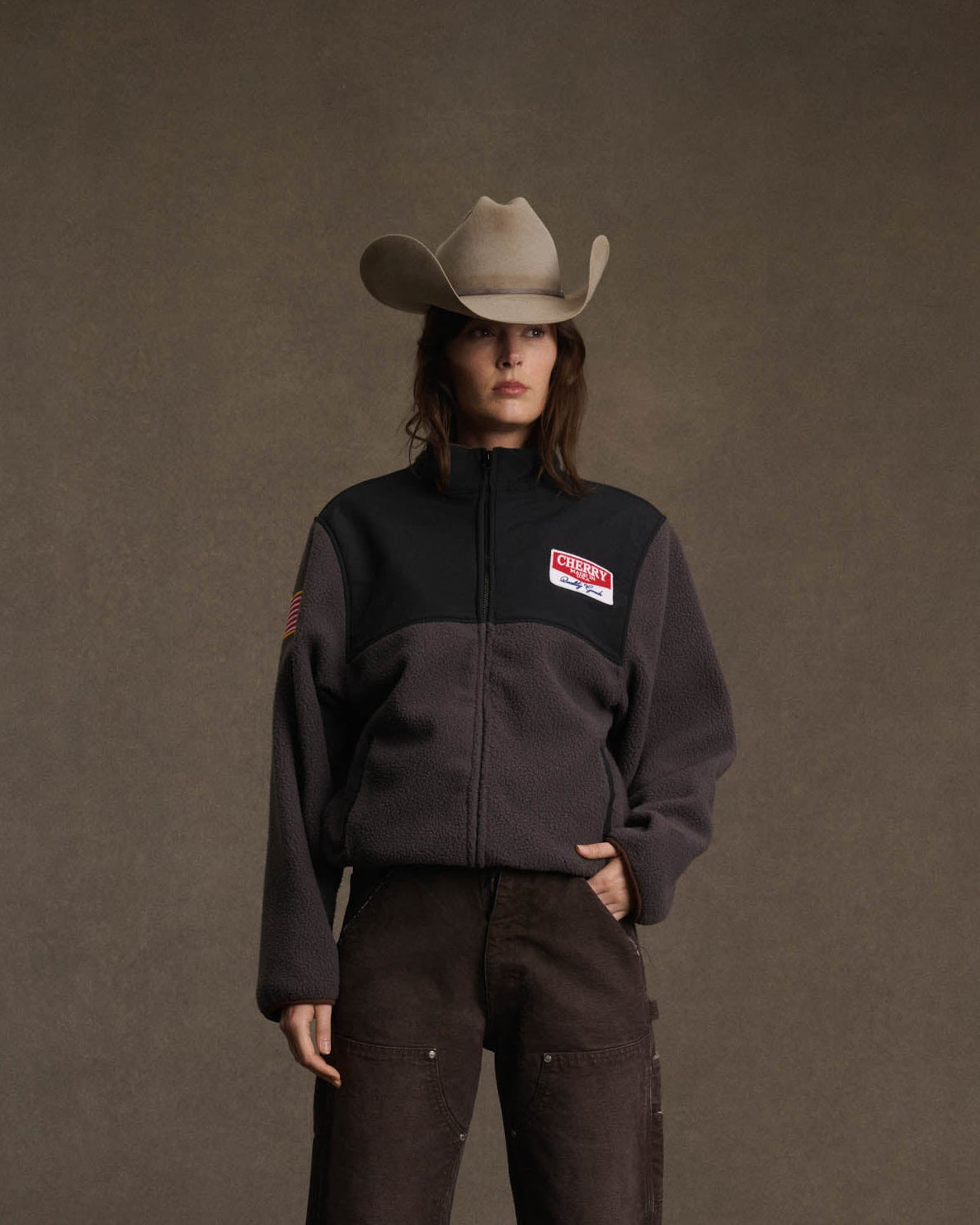 Racing Zip Sherpa (Charcoal) – CHERRY LA