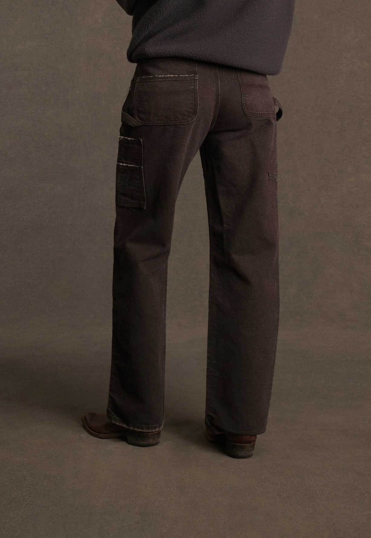 Wide Leg Double Knee (Brown)