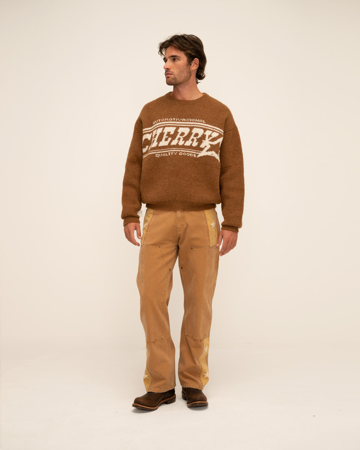 Alpaca Knit Crewneck (Honey)