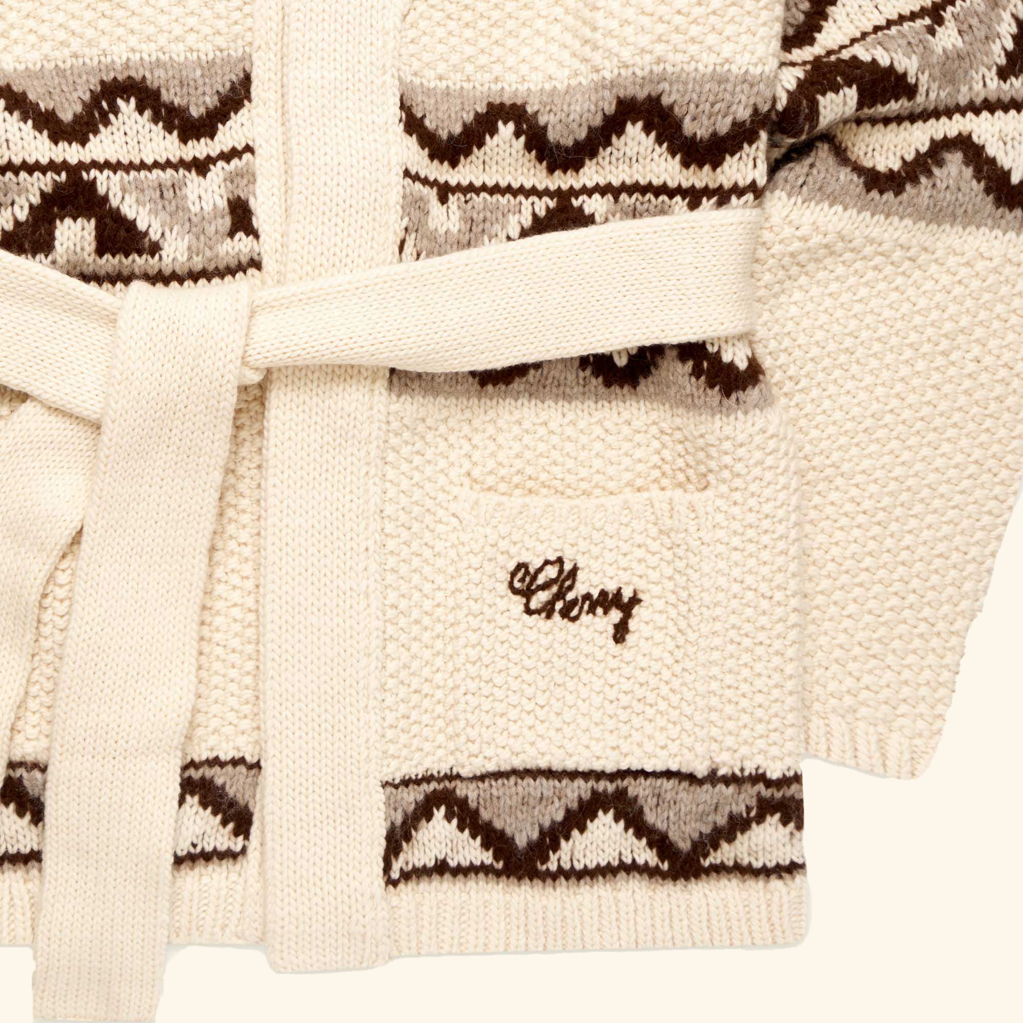 Navajo Smoking Jacket (Cream)
