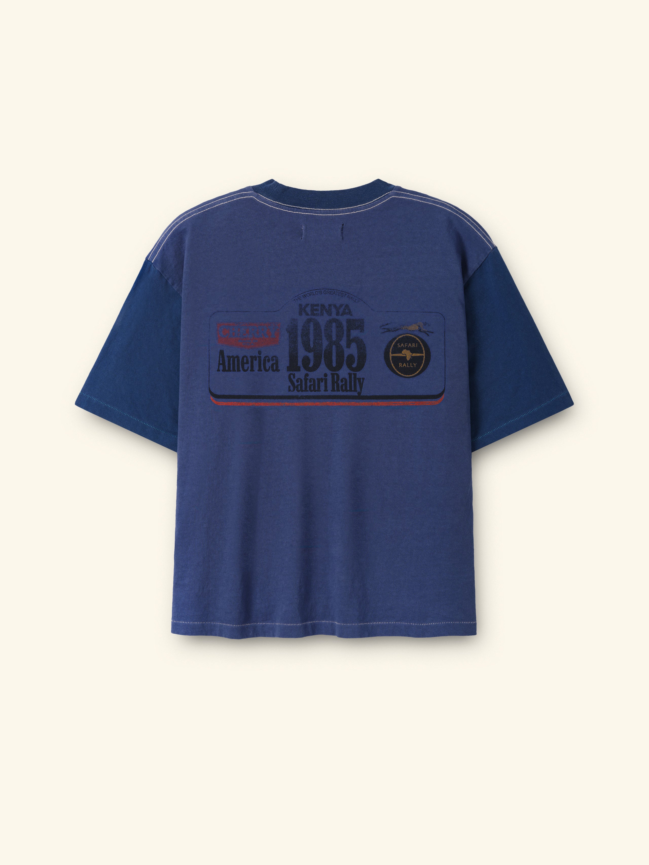 Boxy Safari T-Shirt (Faded Navy)