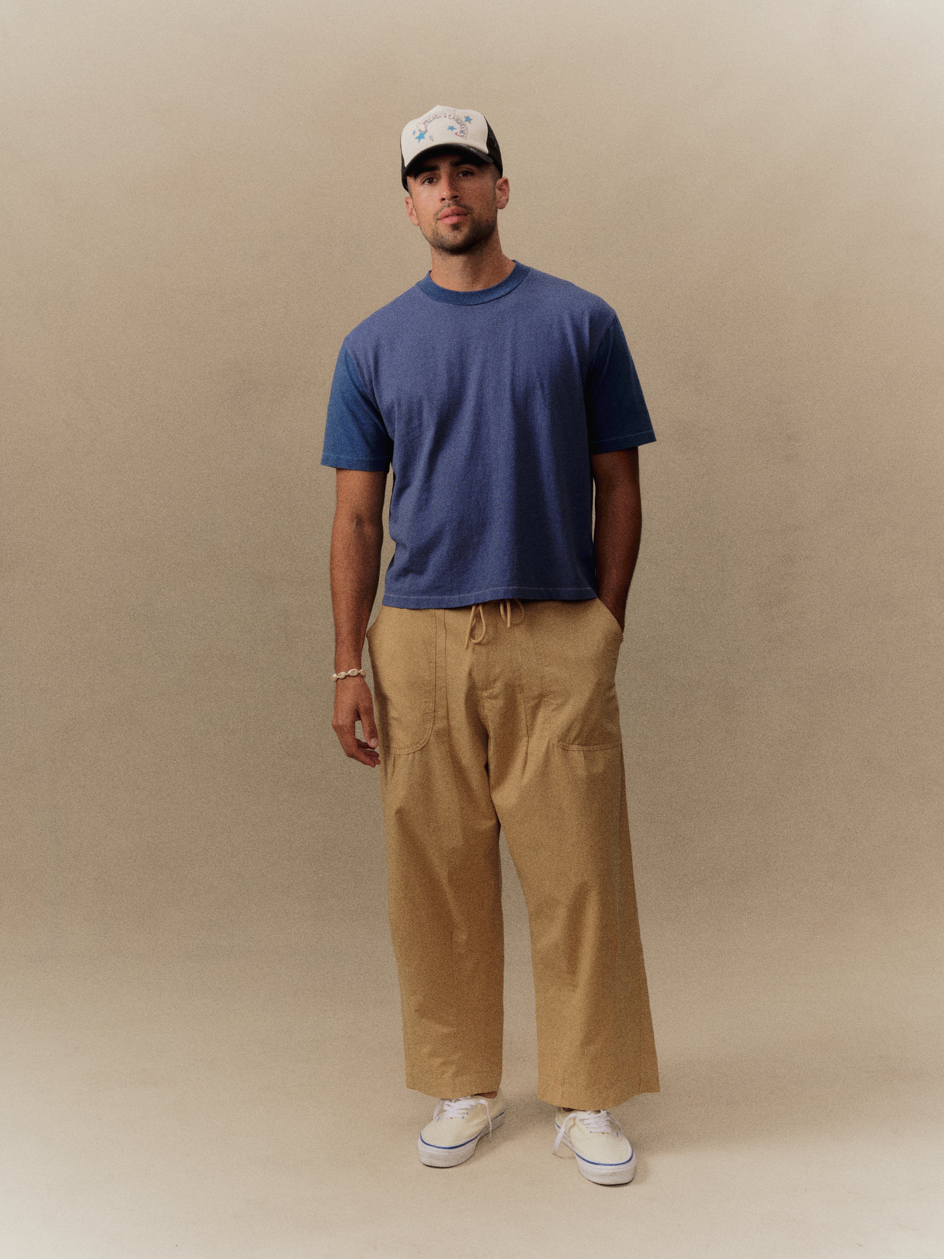 Twill Parachute Pants (Camel)
