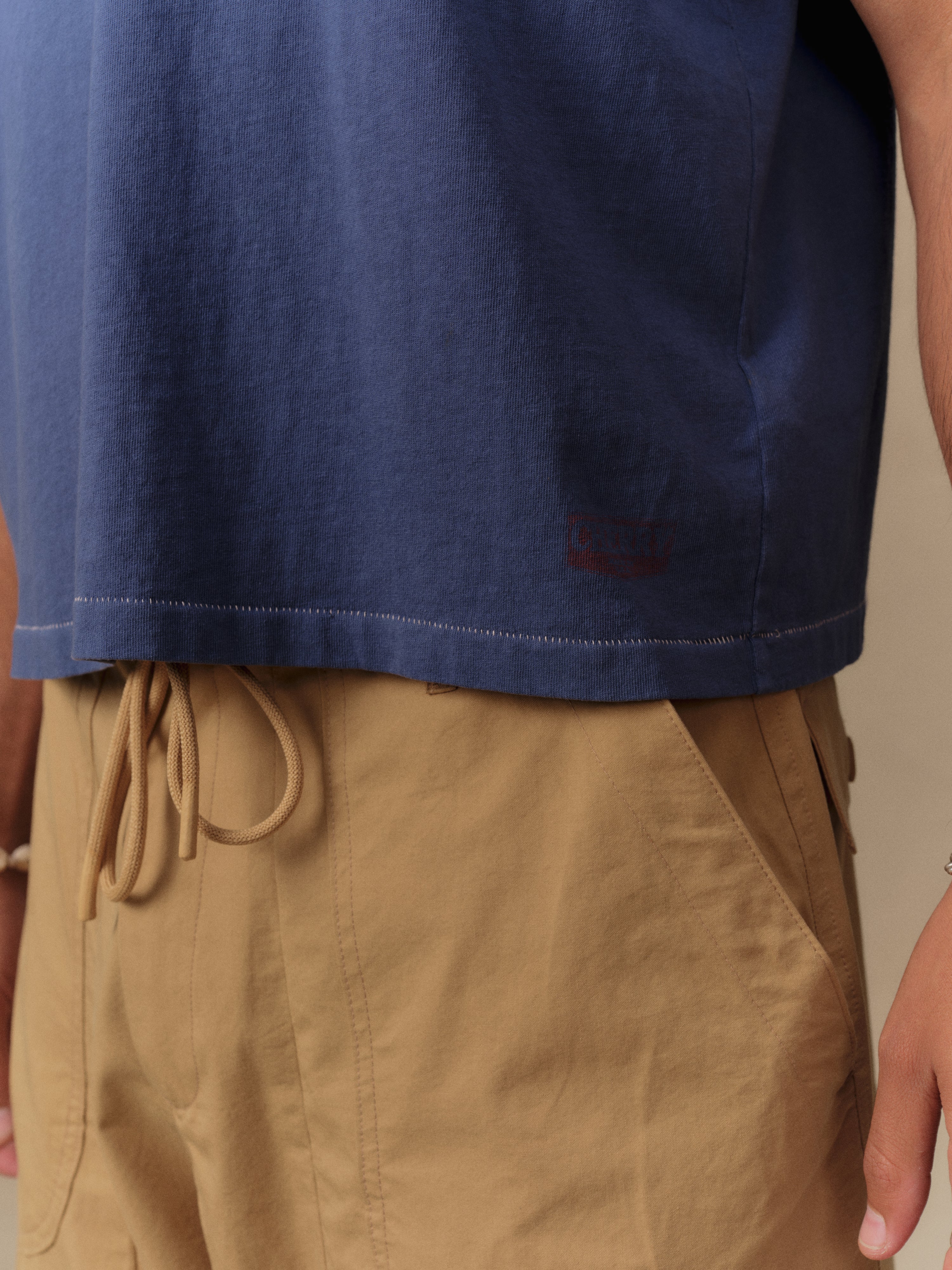 Boxy Safari T-Shirt (Faded Navy)