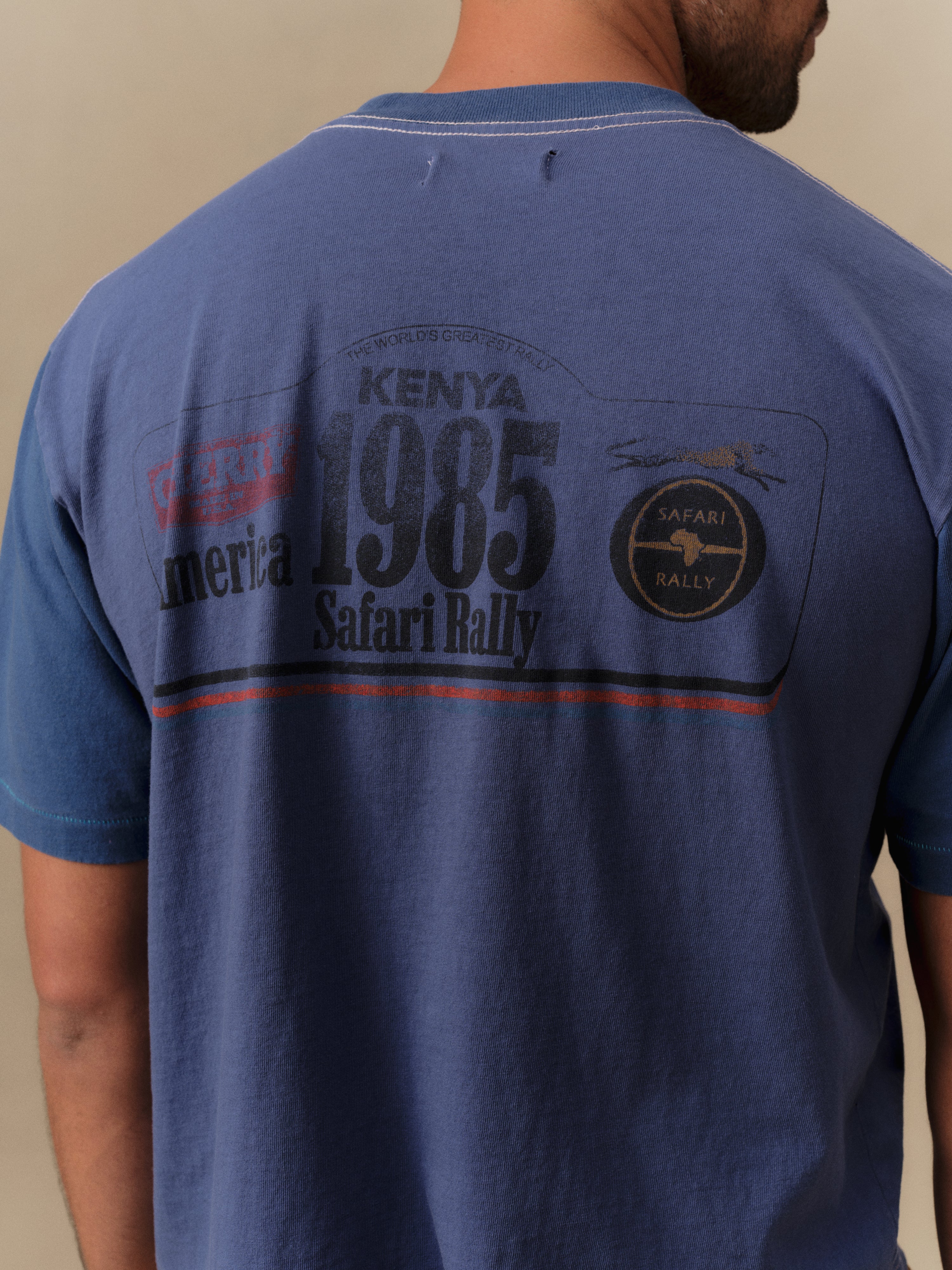 Boxy Safari T-Shirt (Faded Navy)