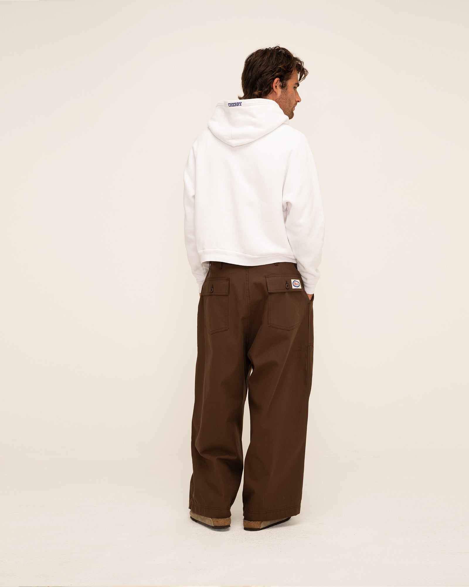 Herringbone Parachute Pants (Coffee)