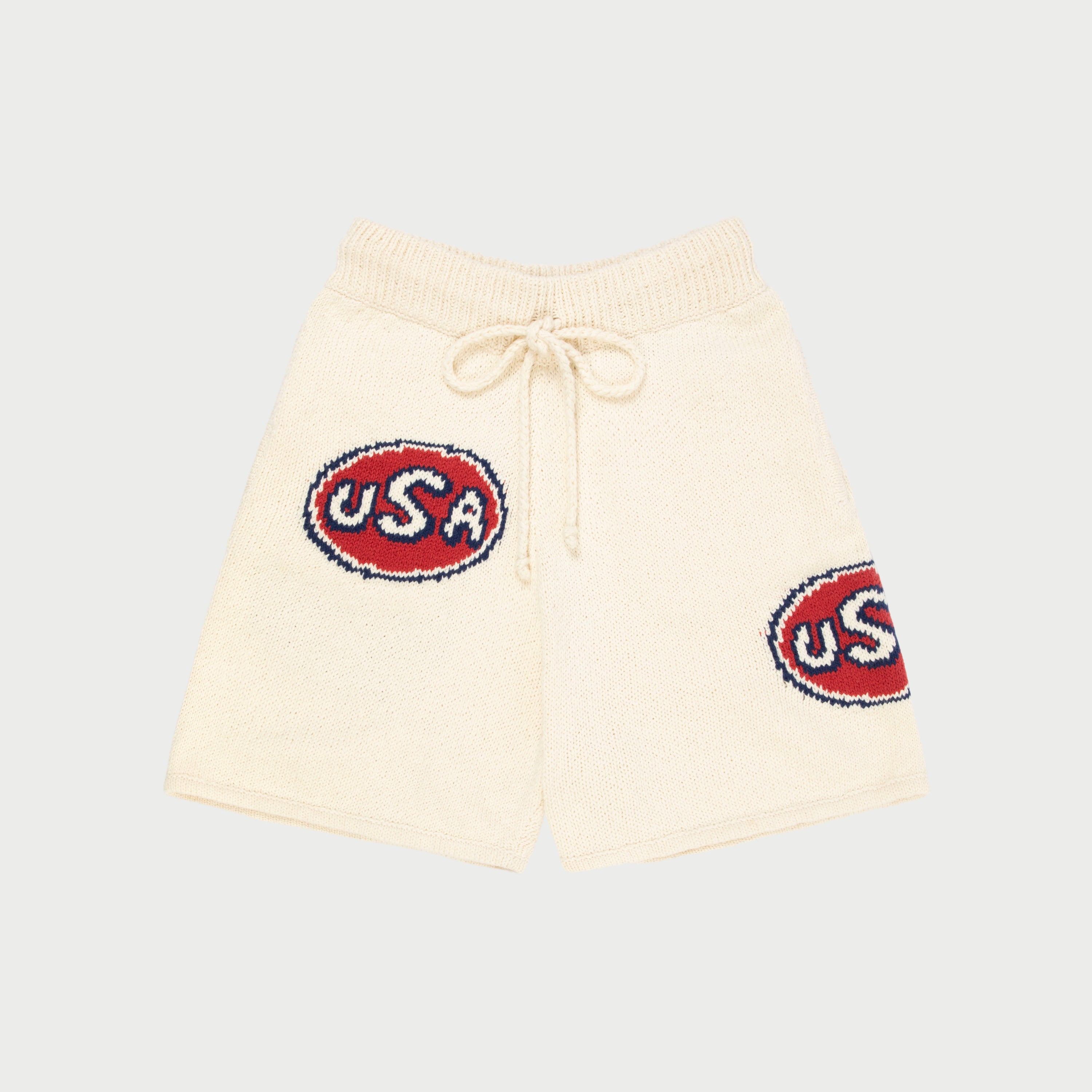 USA Knit Shorts (Cream)