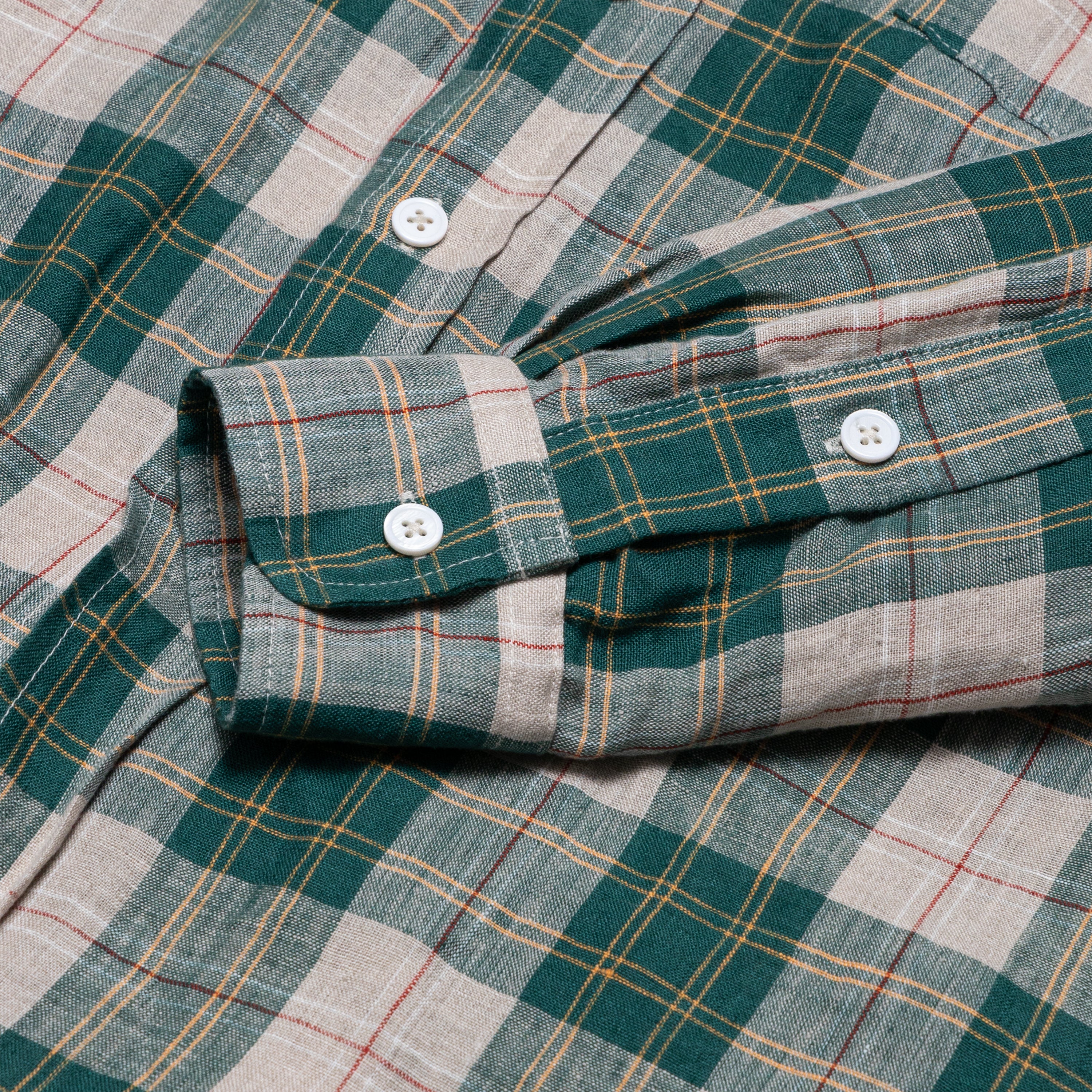 Big Western Plaid Linen Shirt (Green) – CHERRY LA