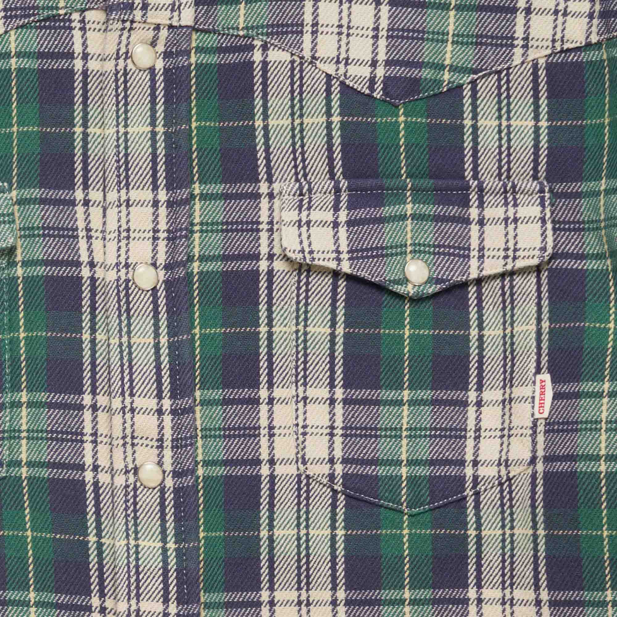 Plaid Western Shirt (Green)