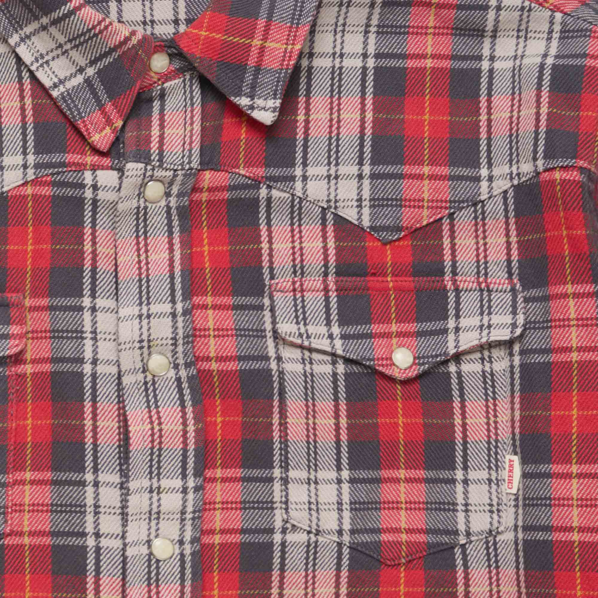 Plaid Western Shirt (Red)