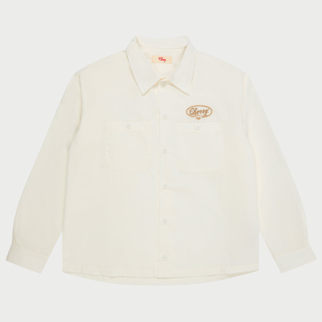 Poplin Boxy Mechanic Shirt (White)