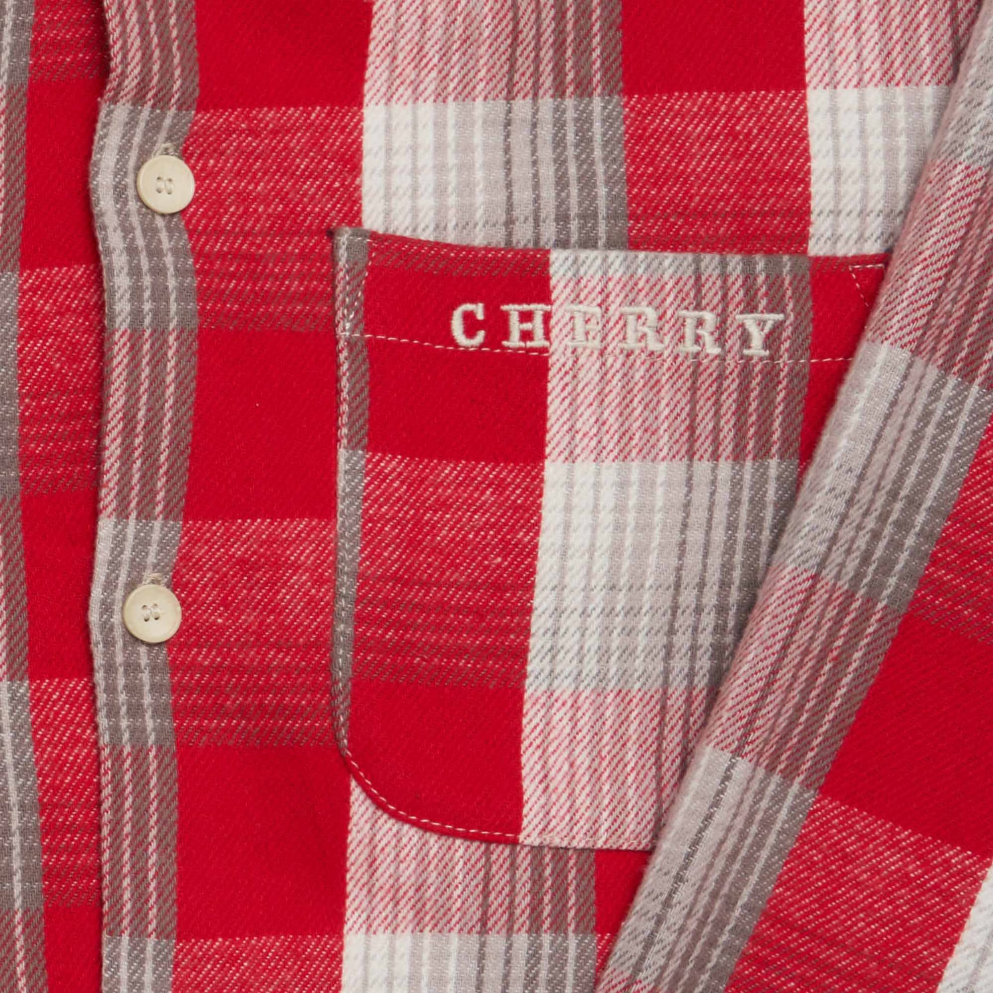 Boxy Plaid Western Shirt (Red)