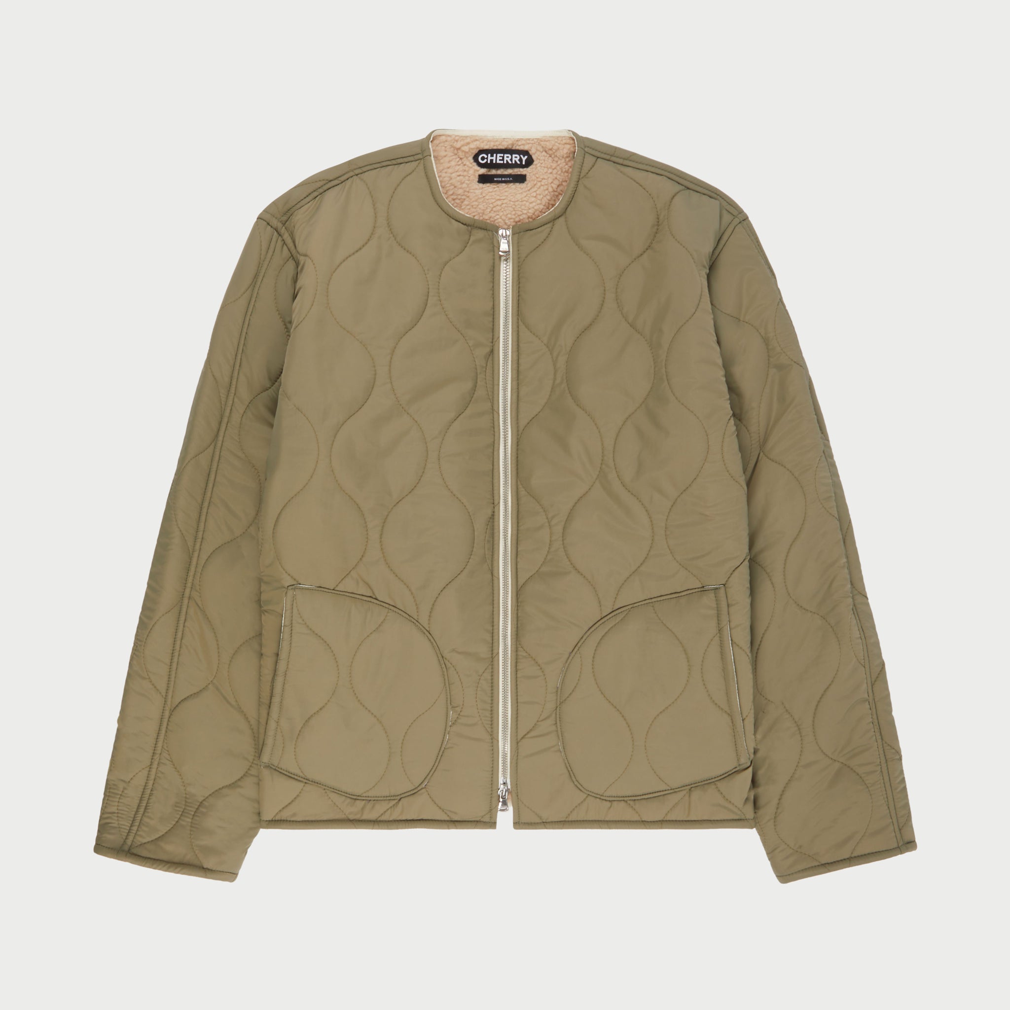 Quilted Shell Jacket (Green)