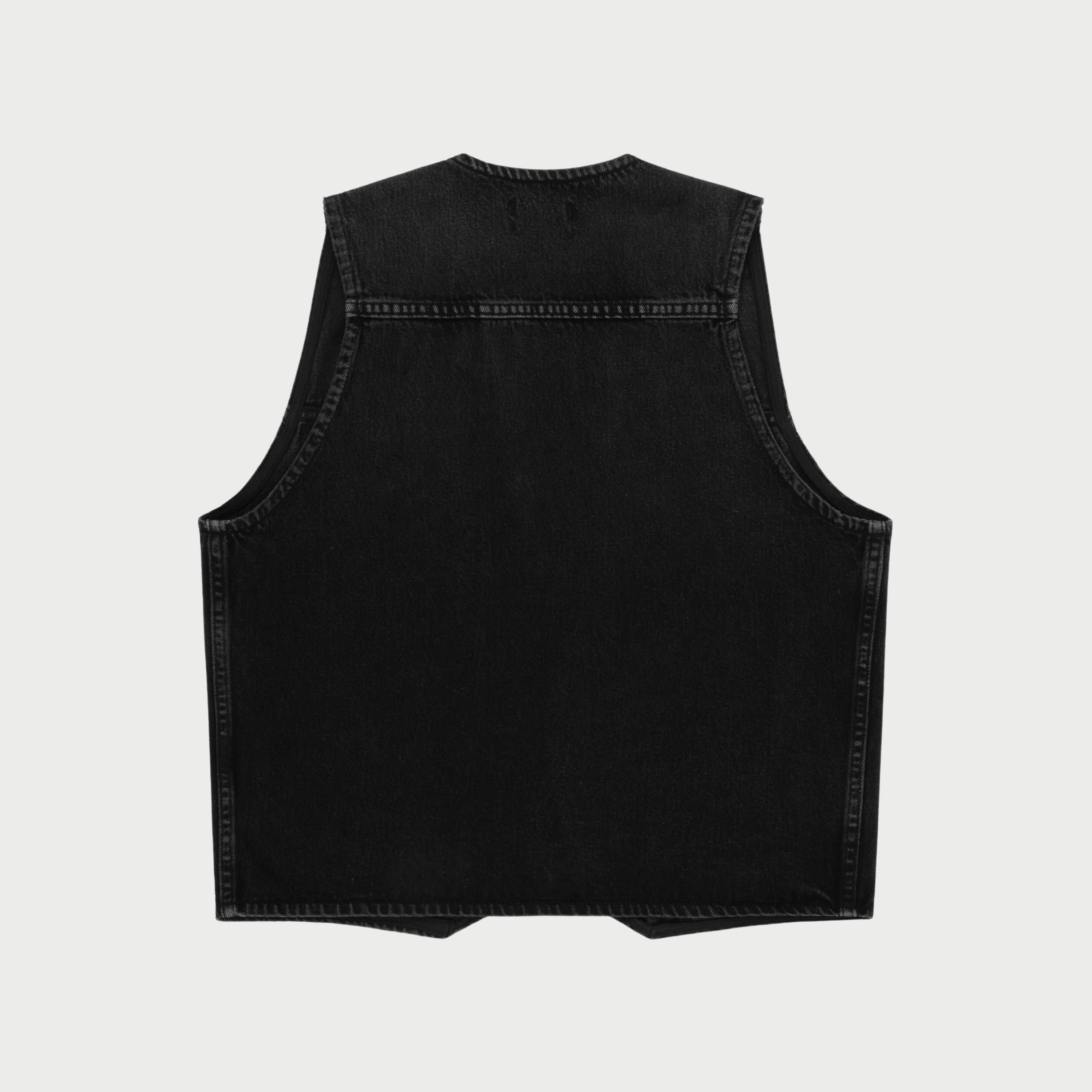 Denim Ranch Vest (Black)