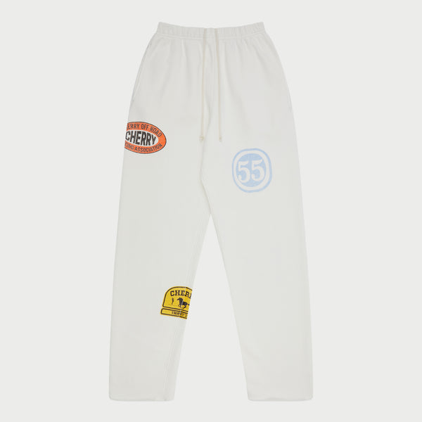 Cherry Off Road Raw Edge Sweatpants Vintage White XXL