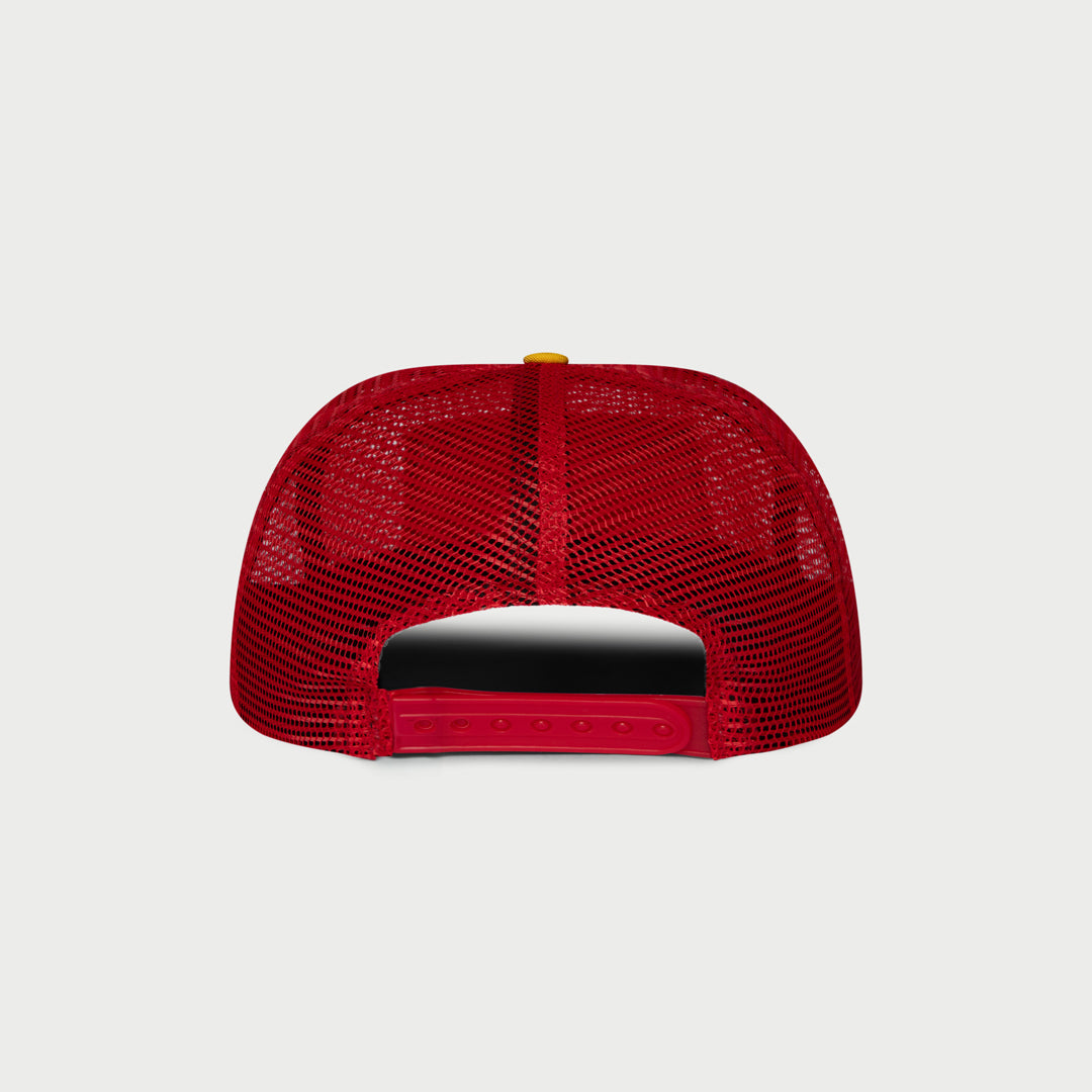 Fox X Cherry Mesh Trucker Hat (Red)