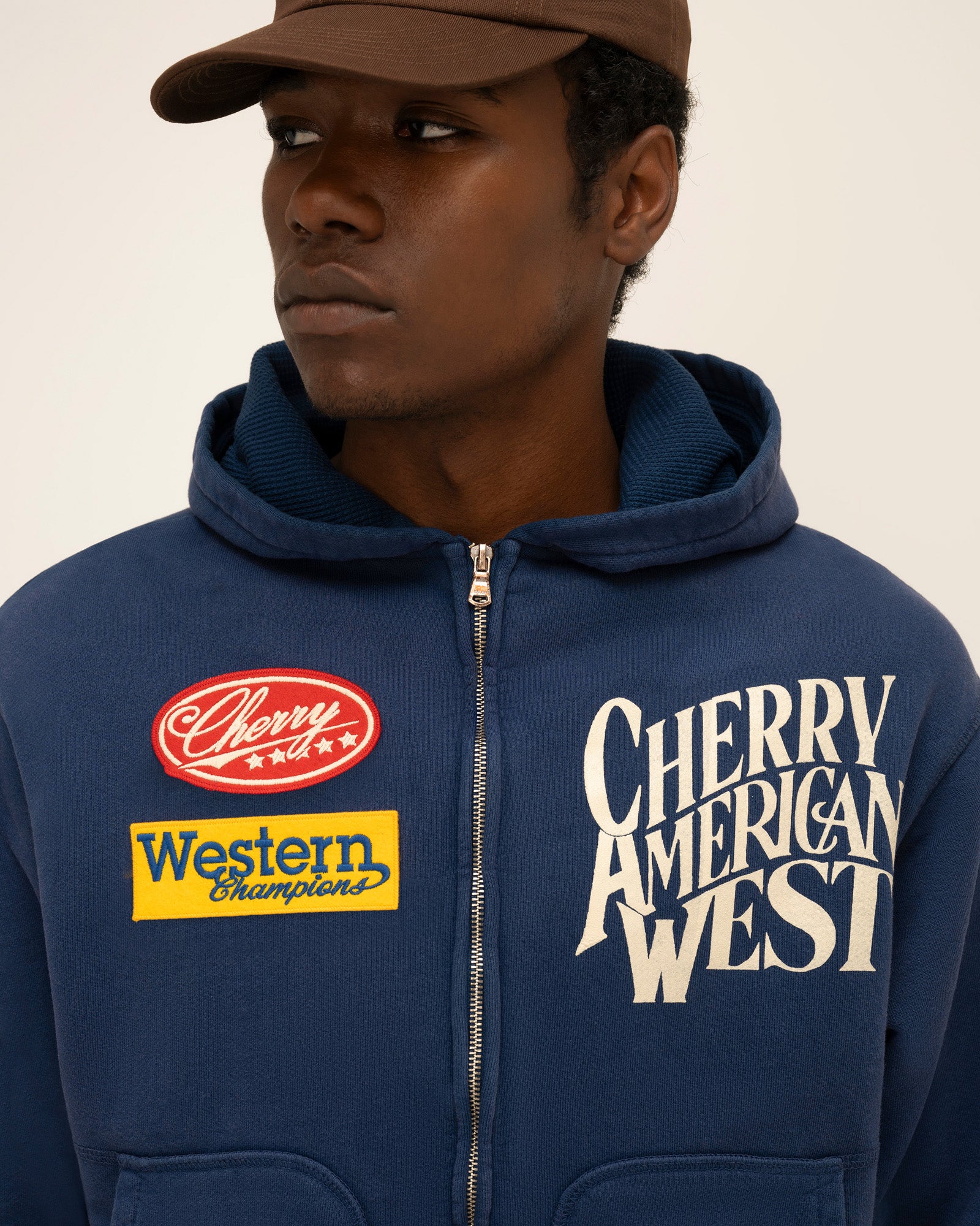 Rodeo Champ Zip Up Hoodie (Navy)