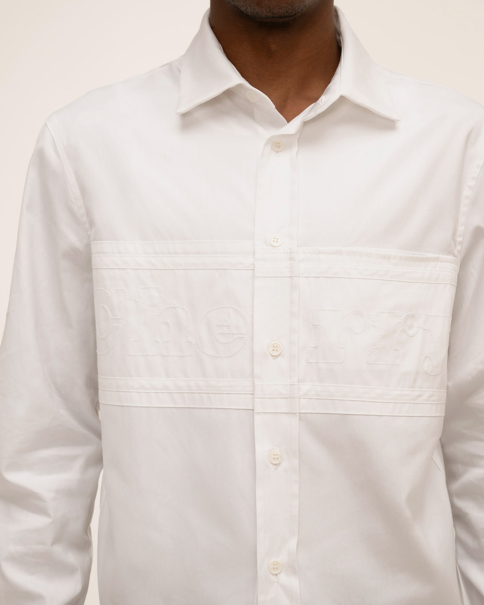 Poplin Pit Crew Shirt (White)