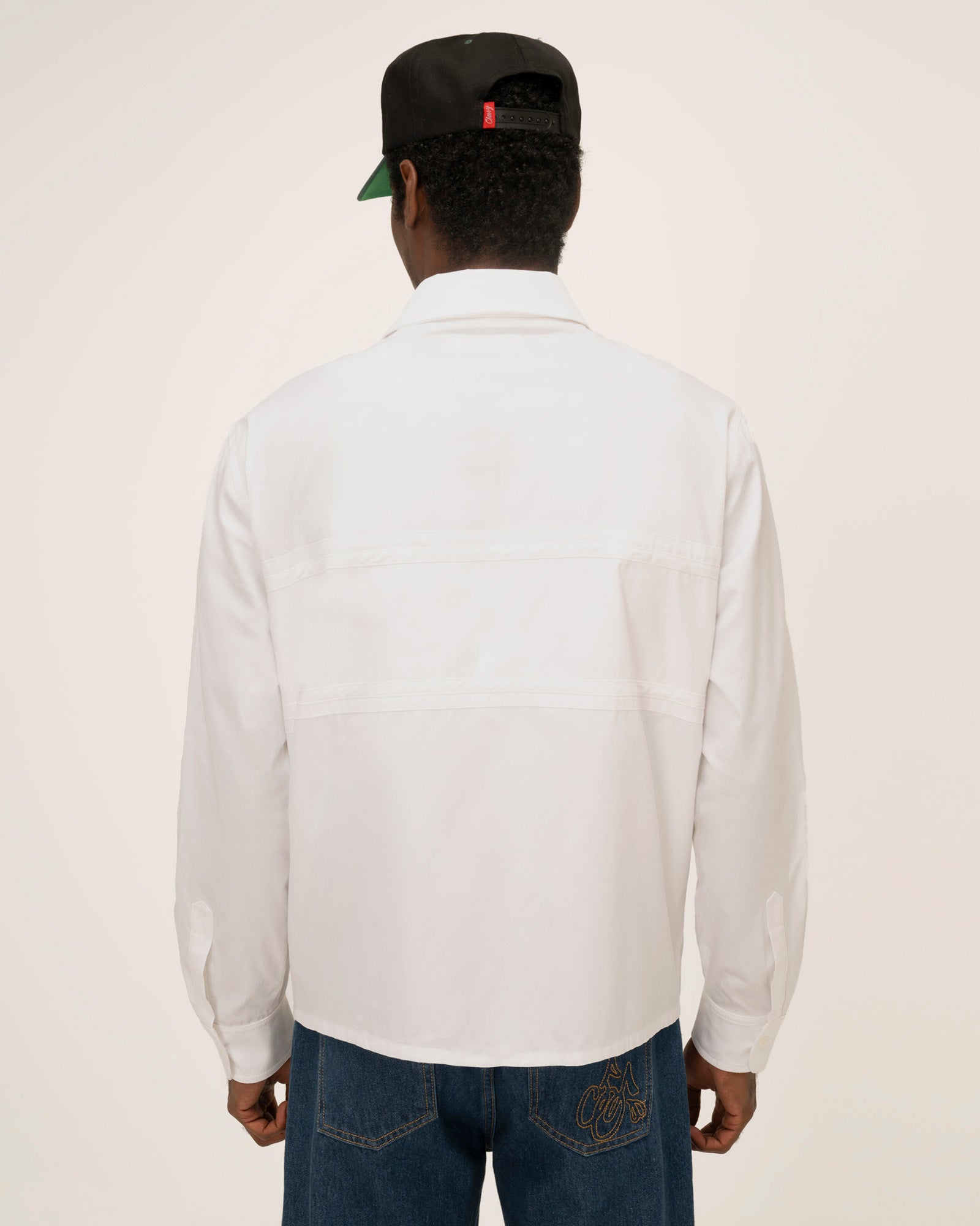 Poplin Pit Crew Shirt (White)