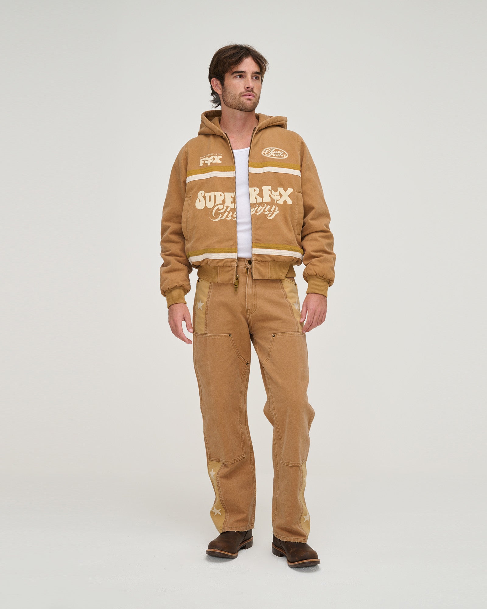 Fox X Cherry Mechanic Jacket (Camel Brown)