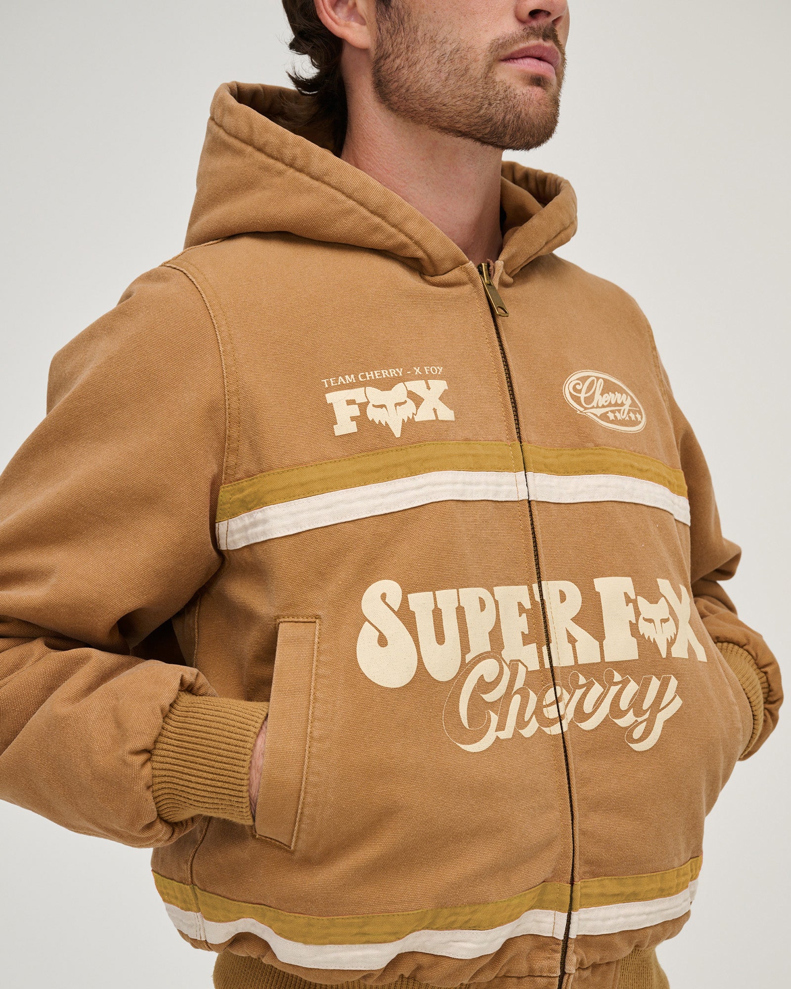 Fox X Cherry Mechanic Jacket (Camel Brown)