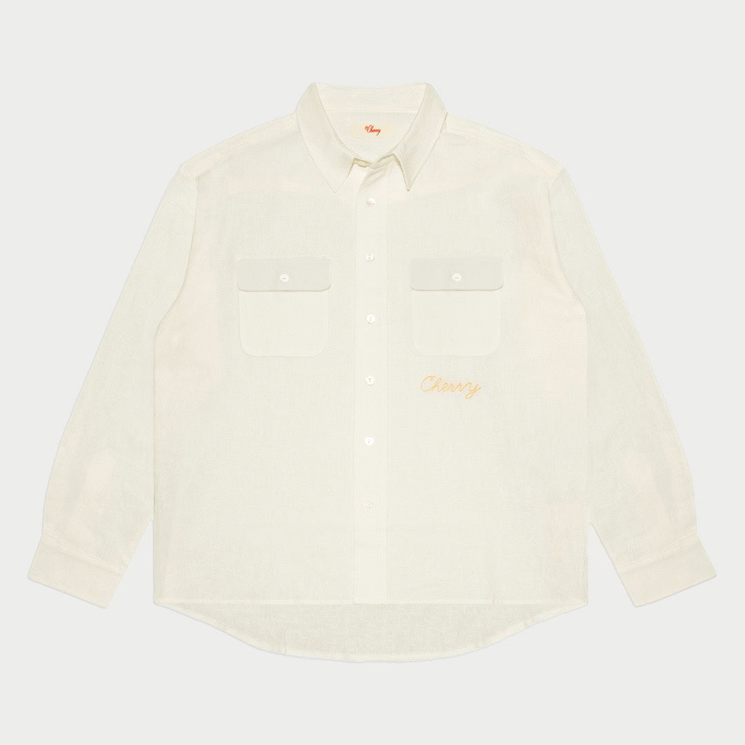 Linen Button Up (White)