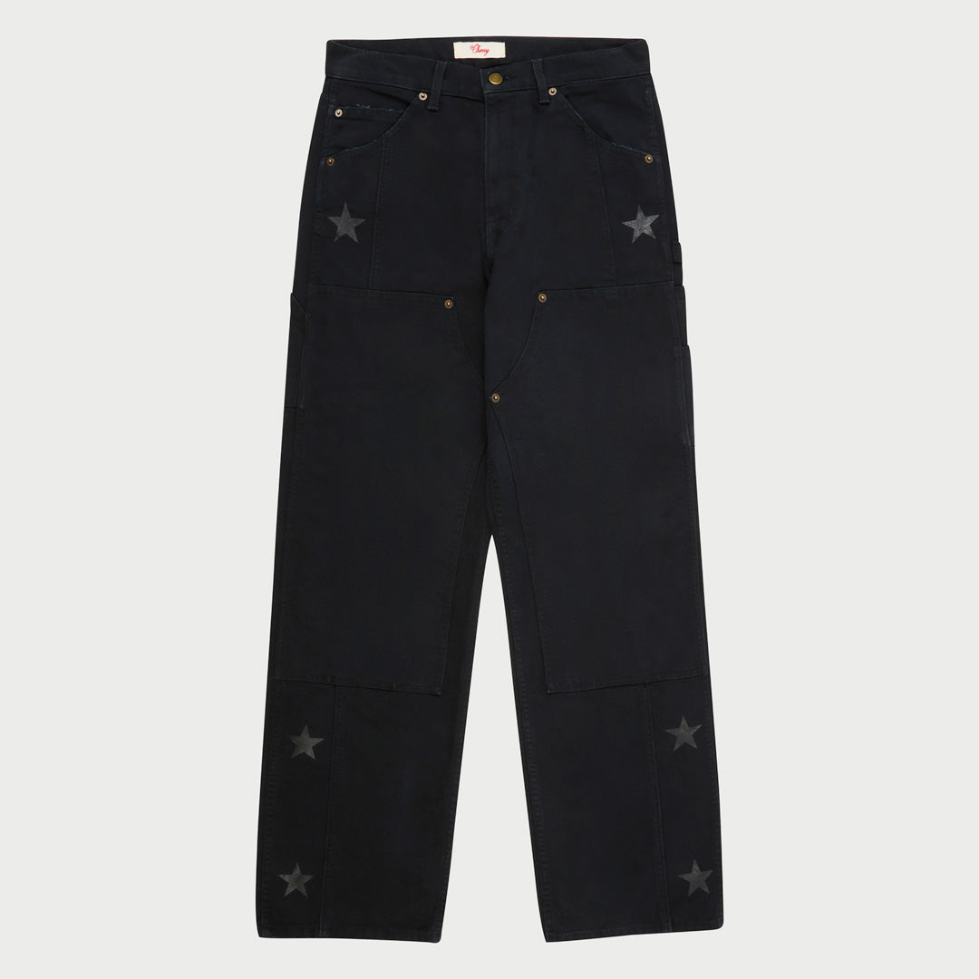 Star Double Knee Carpenter Pants (Black)