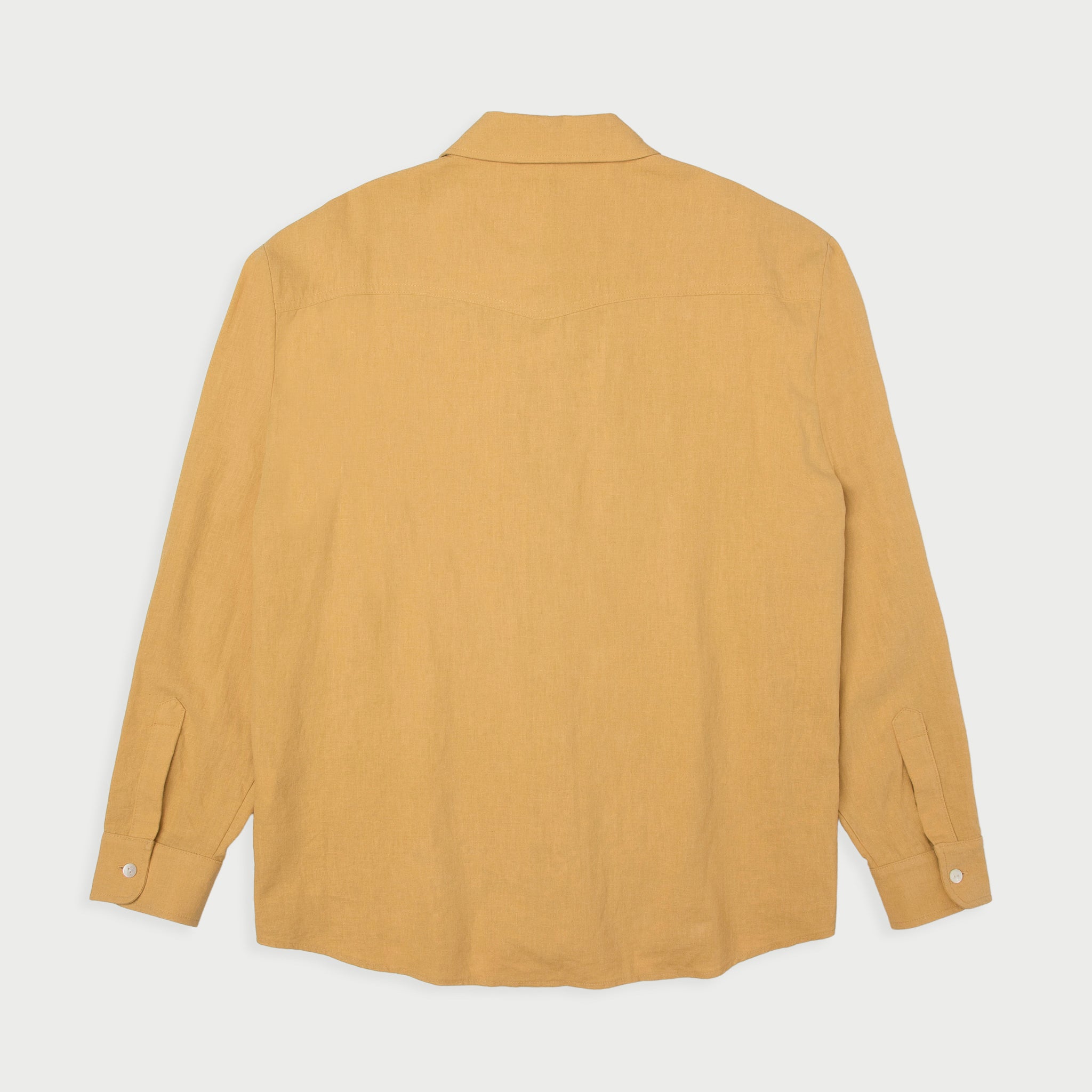 Linen Button Up (Mustard)