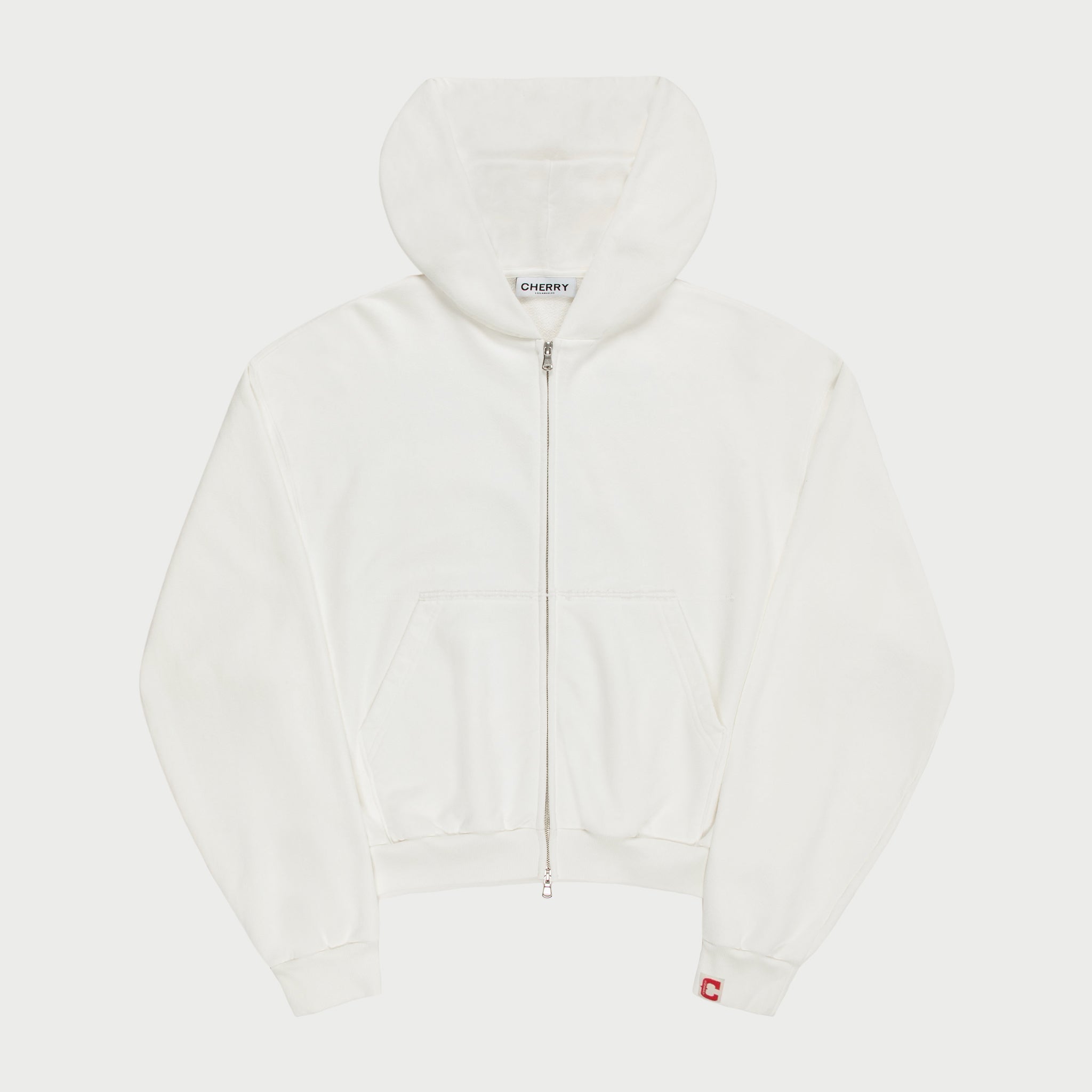 Super Powerful Zip-Up Hoodie (White)