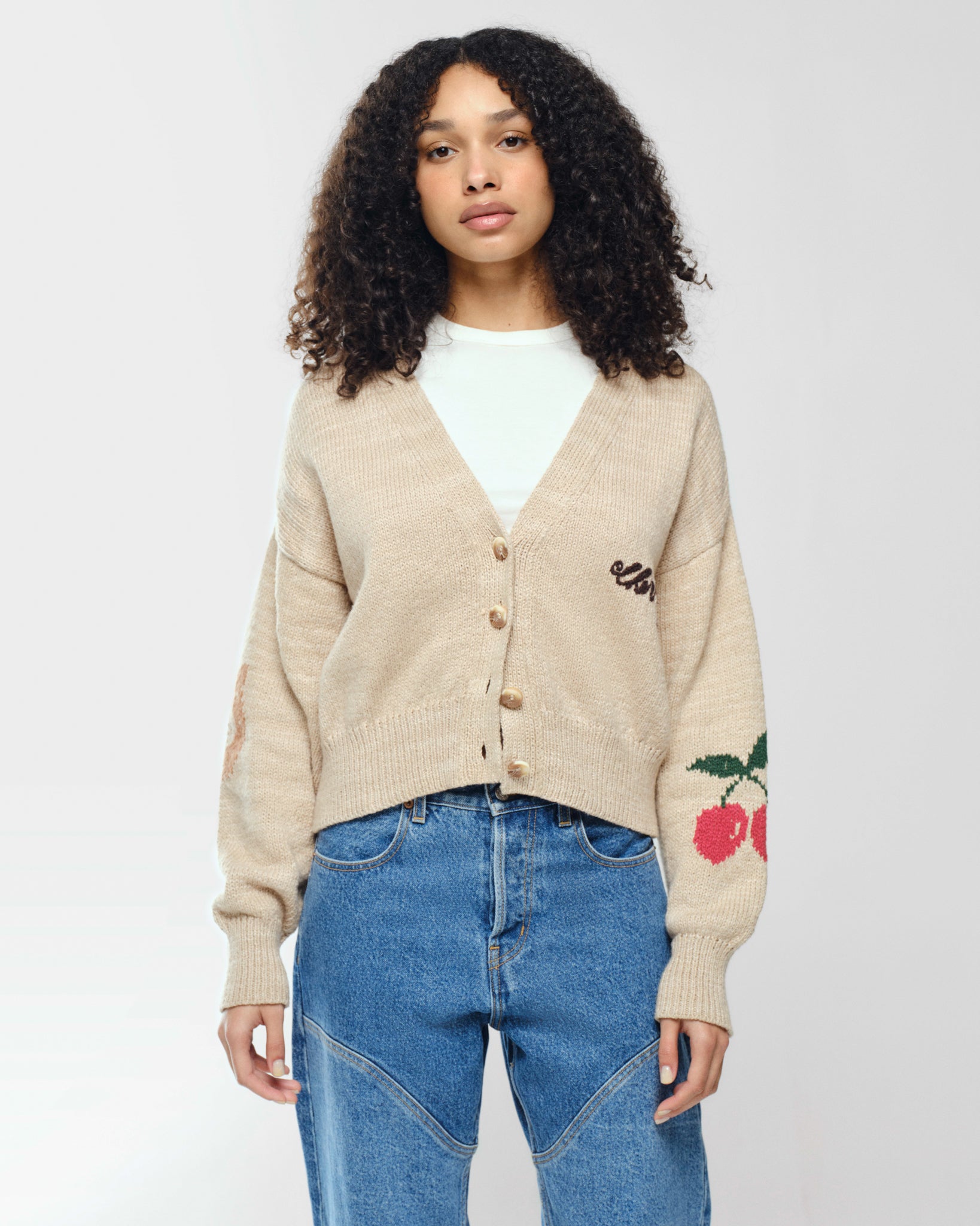 Womens Stables Cardigan (Heather Oat)