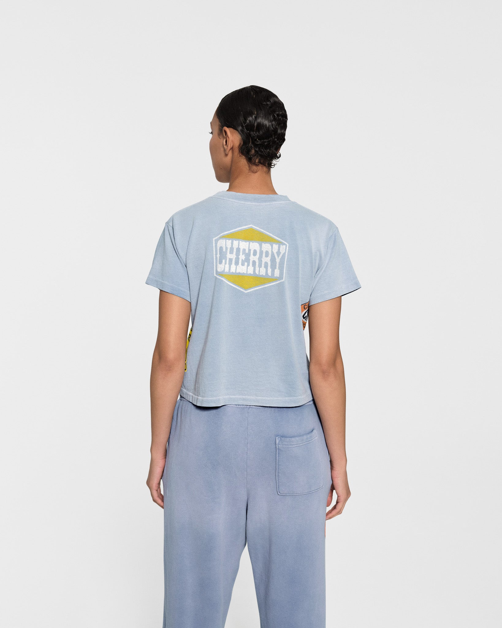 Off Road Boxy Baby Tee (Dusty Blue)