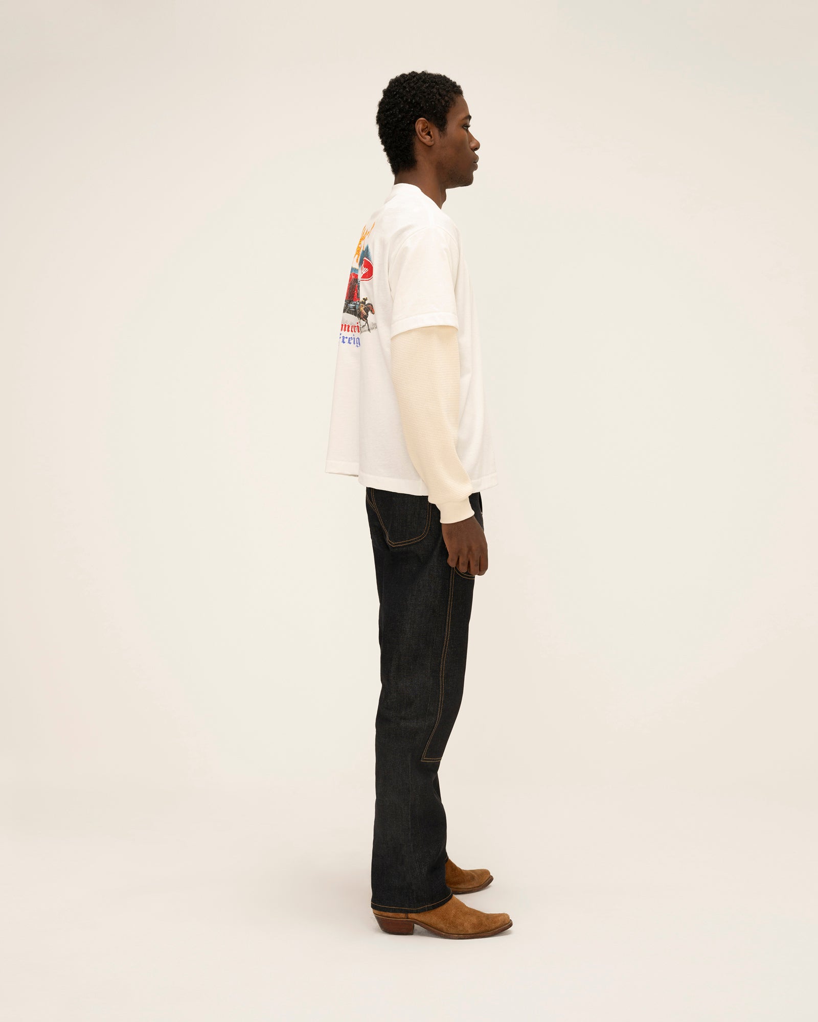 Truck Boxy Pocket Thermal L/S Tee (White)