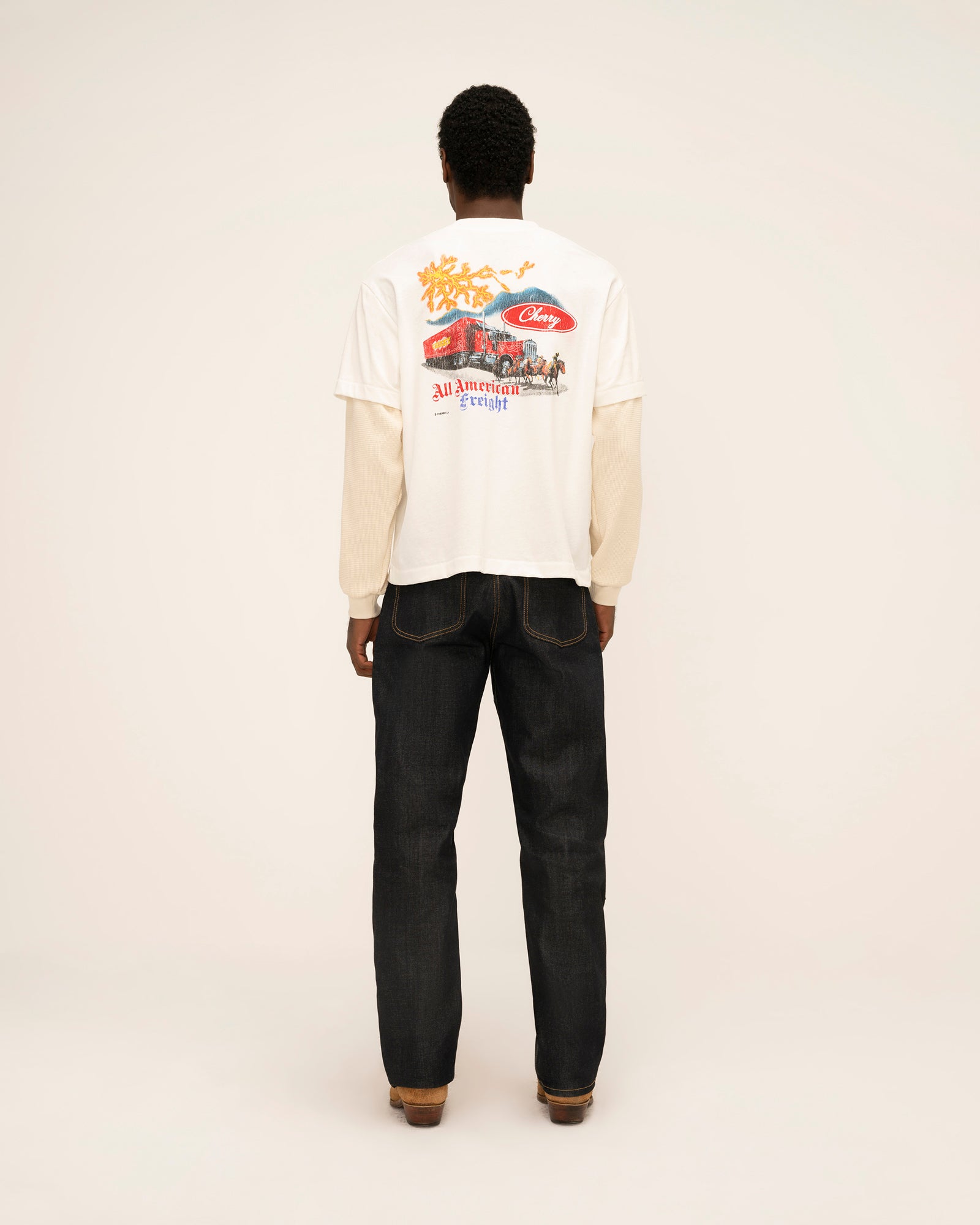 Truck Boxy Pocket Thermal L/S Tee (White)