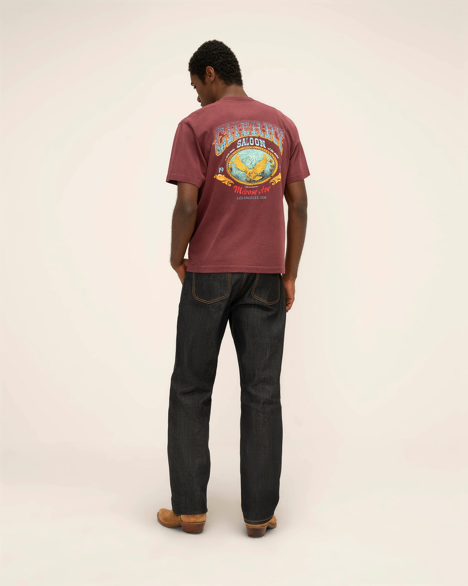 Saloon Pocket T-Shirt (Maroon)