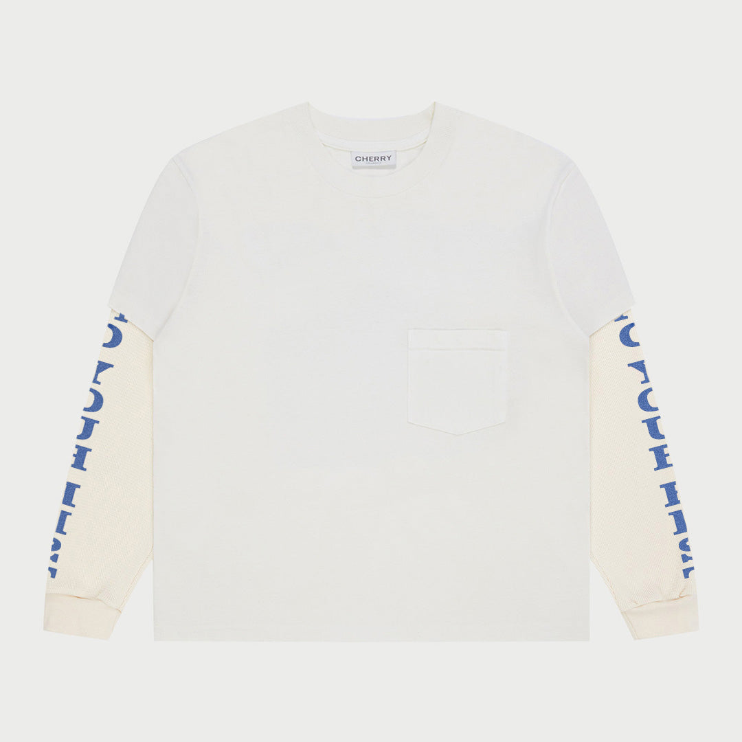 Urban Cowboy Boxy Pocket Thermal L/S Tee (White)